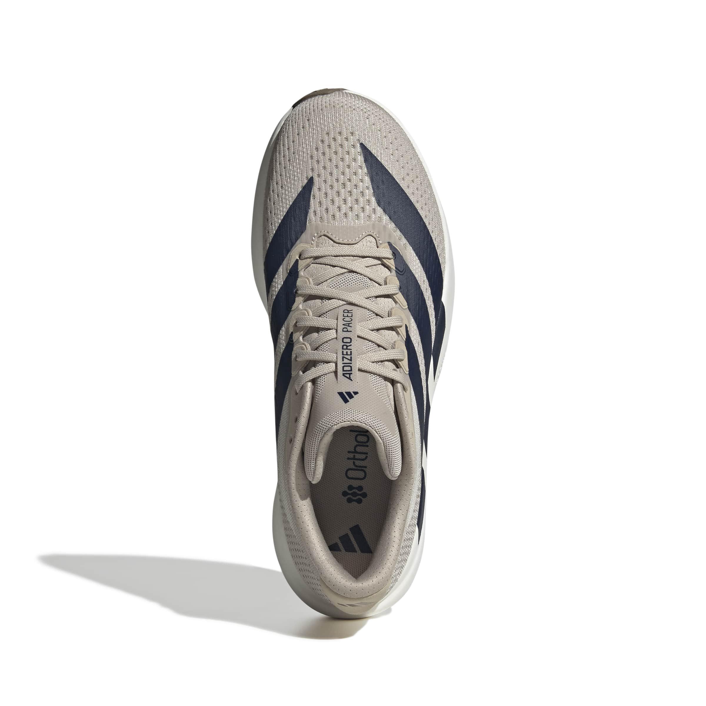 adidas Adizero Pacer "Khaki Three/Night Indigo/Core White" Men's Running Shoe - KHAKI/INDIGO/WHITE