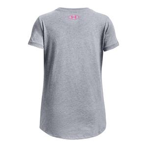 Under Armour Big Girls' Softball Plate Fill Short Sleeve - Grey