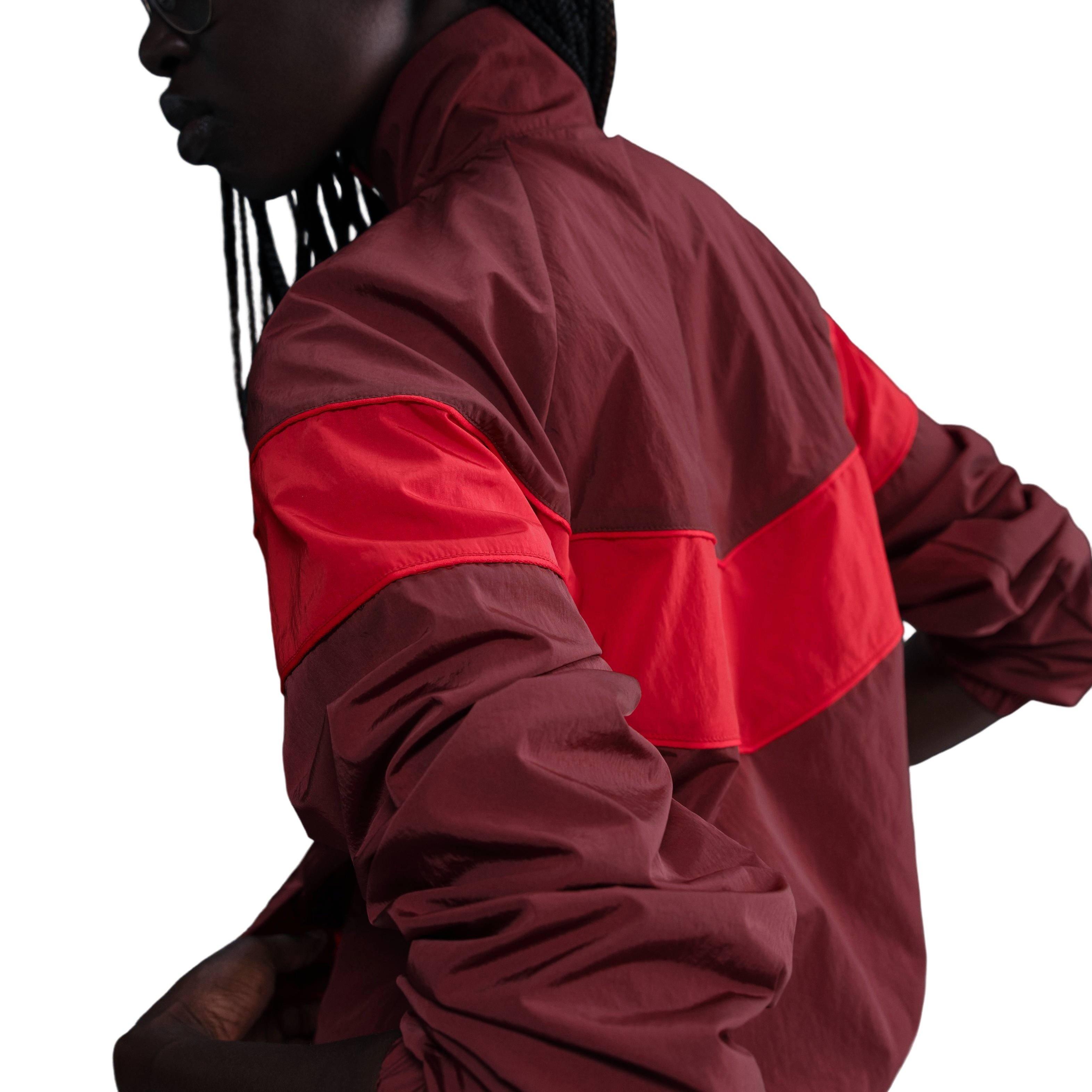 Nike Windrunner Loose UV Woven Women's Red Full-Zip Jacket