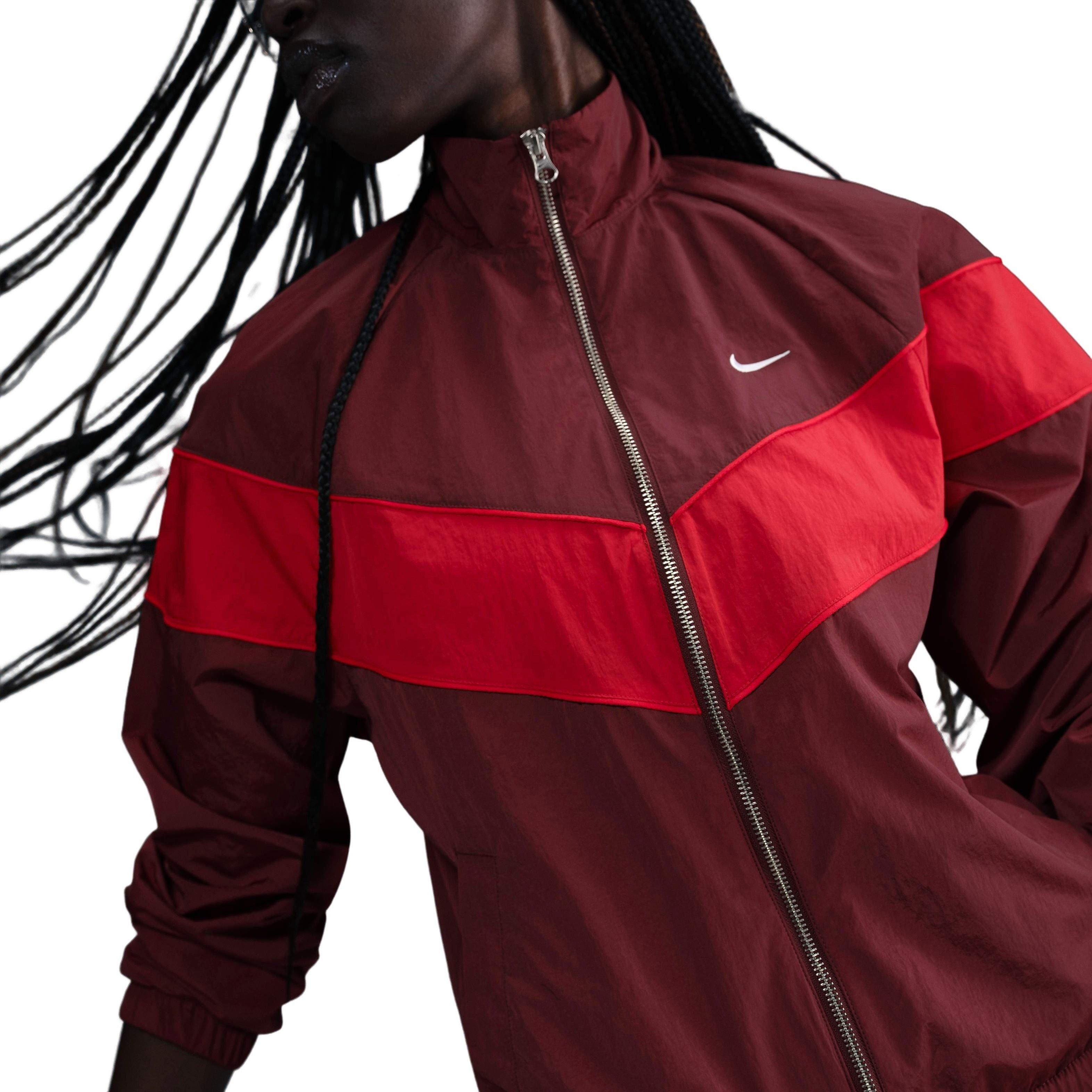 Nike Windrunner Loose UV Woven Women's Red Full-Zip Jacket