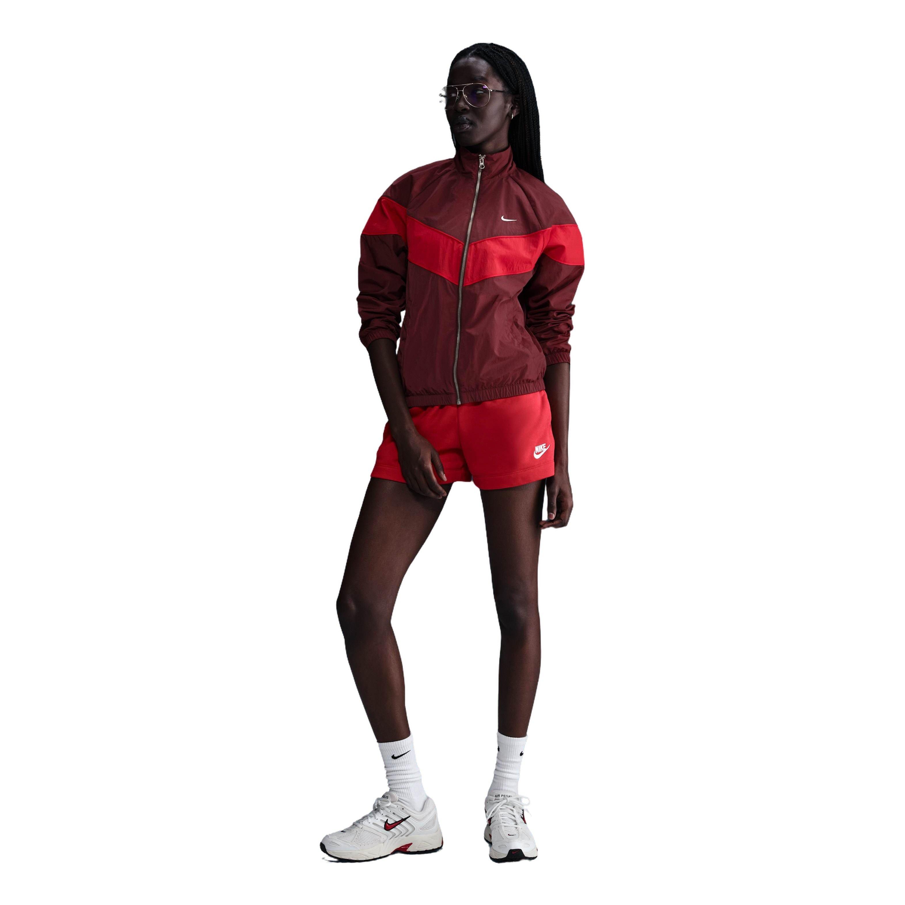 Nike Windrunner Loose UV Woven Women's Red Full-Zip Jacket