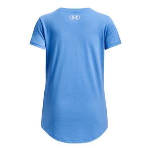 Under Armour Big Girls' Softball Plate Fill Short Sleeve - Light Blue