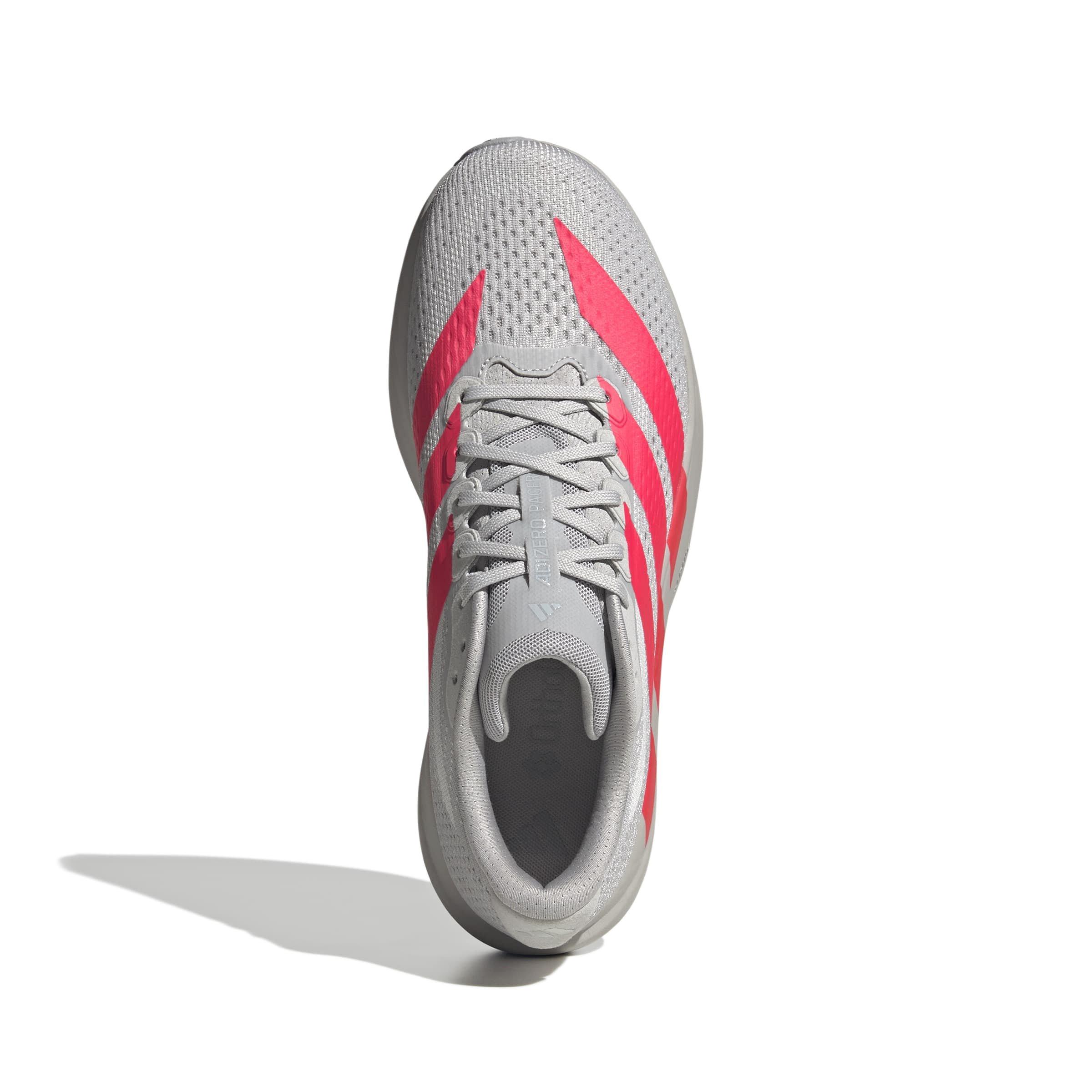 adidas Adizero Pacer "Grey Two/Lucid Red/Halo Silver" Men's Running Shoe - GREY/RED/SILVER