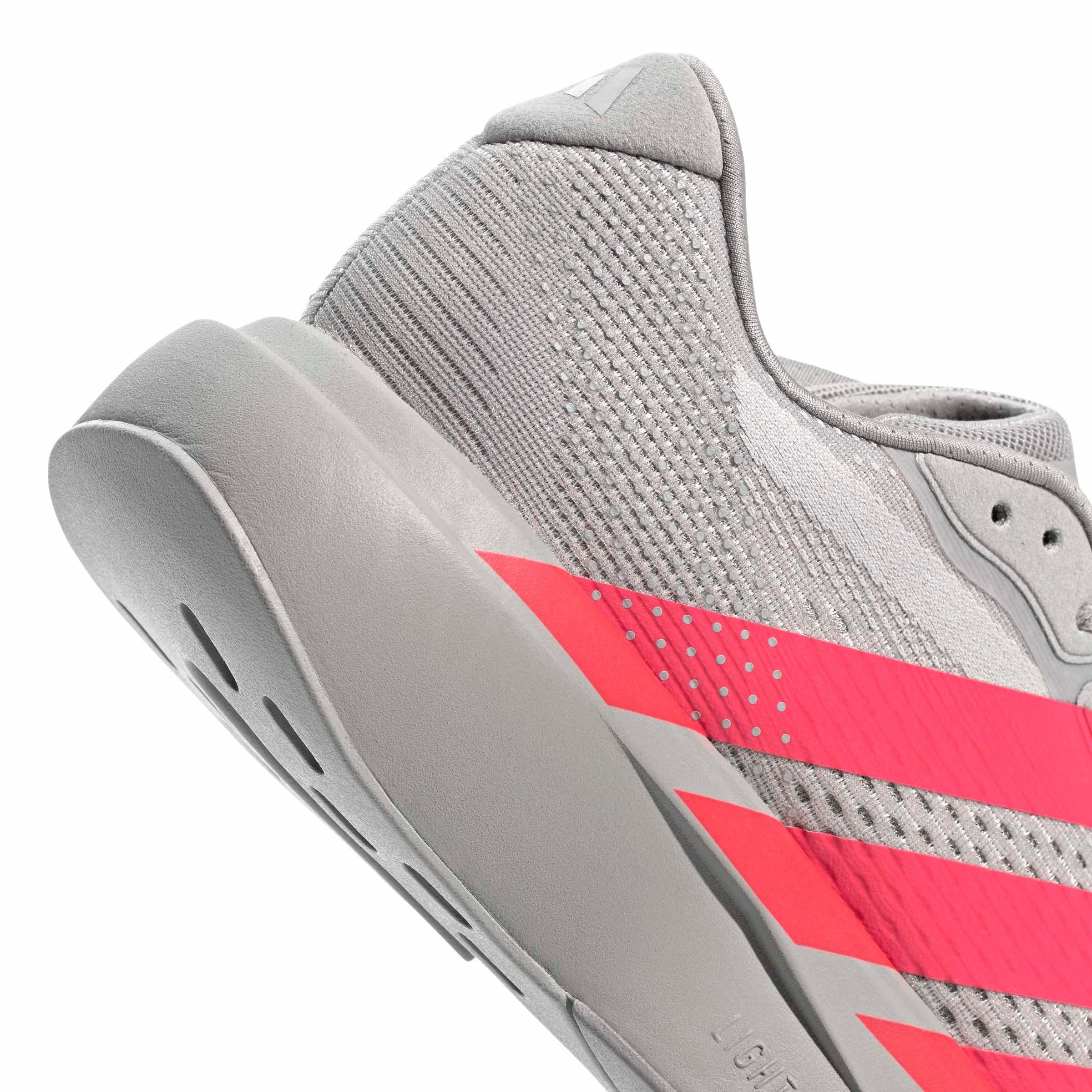 adidas Adizero Pacer "Grey Two/Lucid Red/Halo Silver" Men's Running Shoe - GREY/RED/SILVER