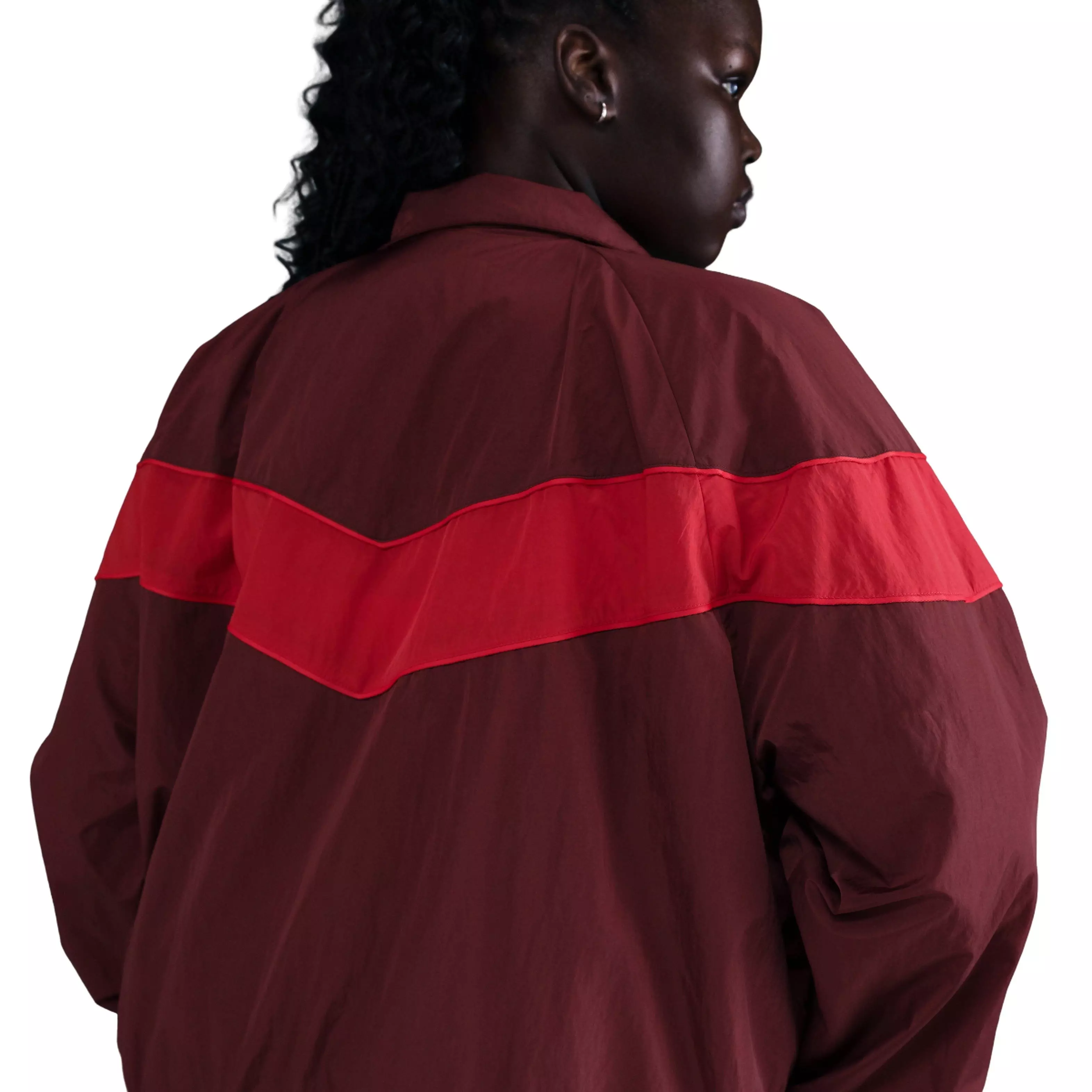 Nike Women's Windrunner Loose Woven UV Full-Zip Jacket - Red - RED