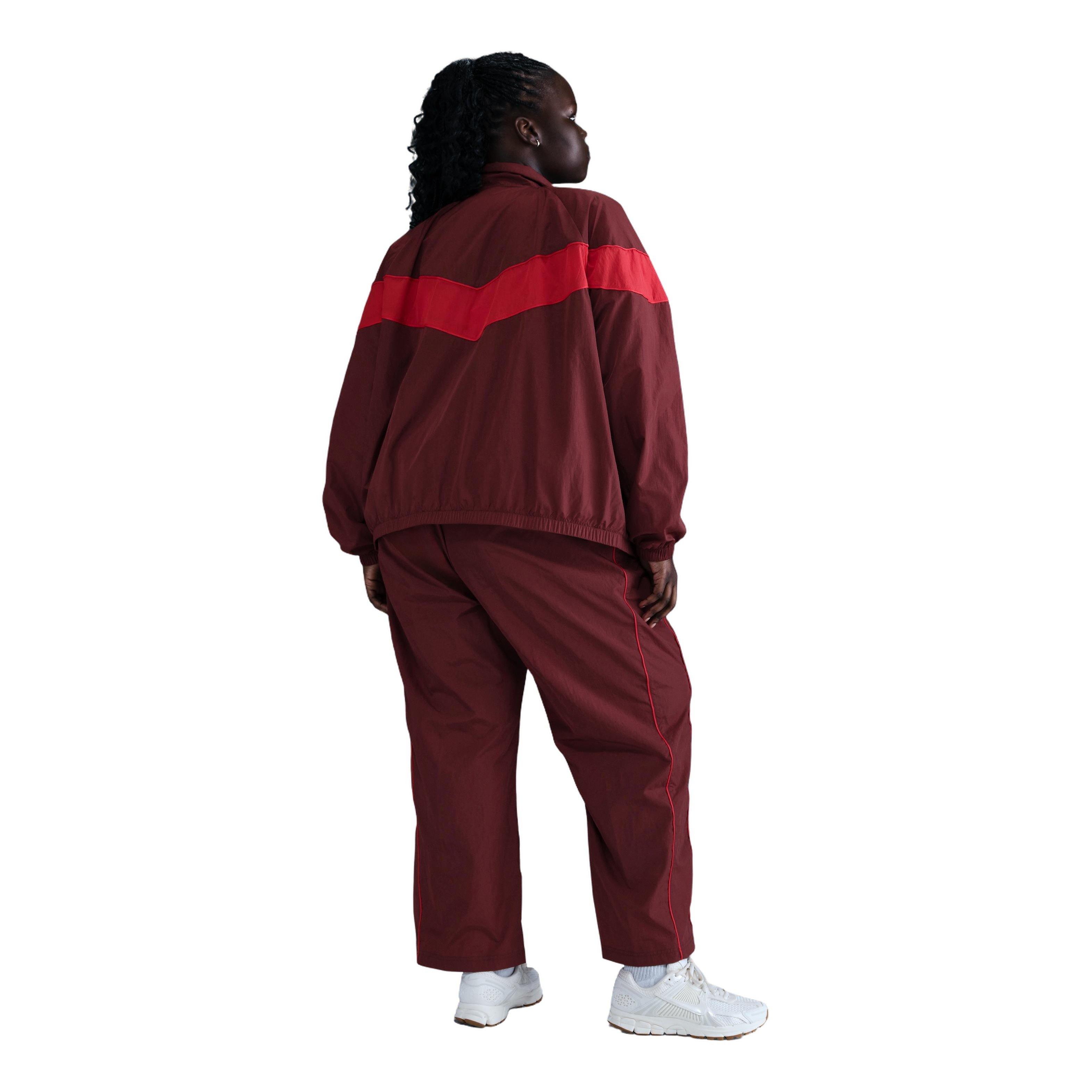 Nike Women's Windrunner Loose Woven UV Full-Zip Jacket - Red - RED Thumbnail View 5