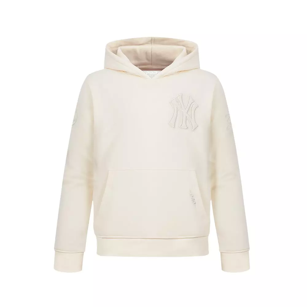 Pro Standard Big Boys' MLB New York Yankees Neutral Fleece Pullover Hoodie - Cream - CREAM