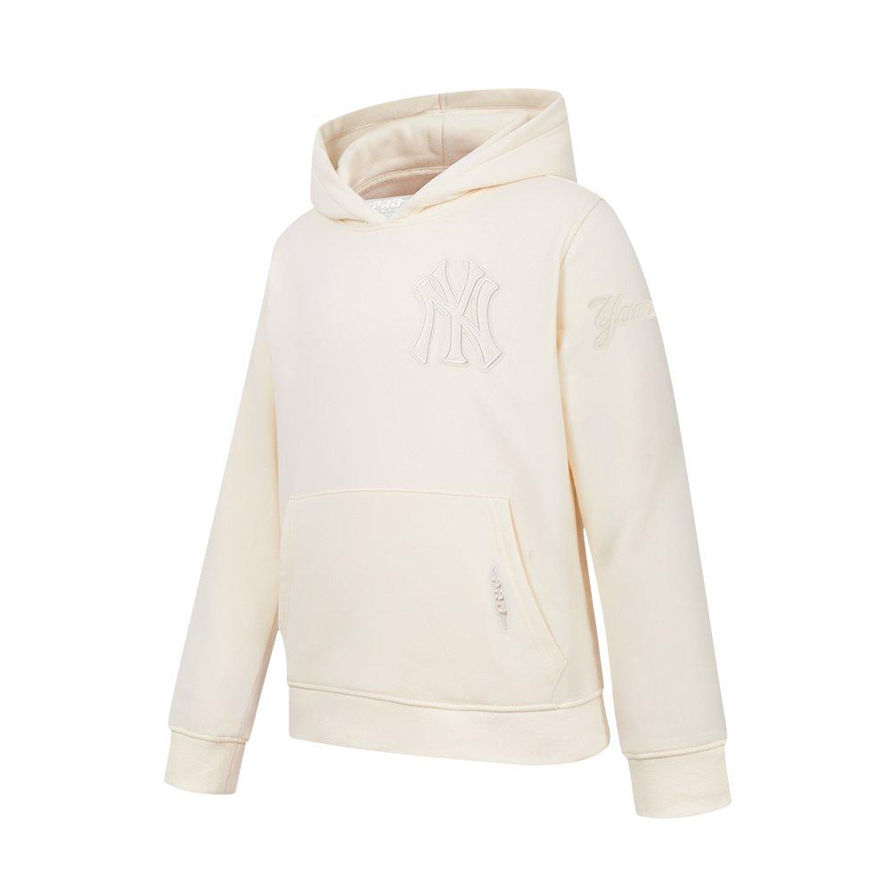 Pro Standard Big Boys' MLB New York Yankees Neutral Fleece Pullover Hoodie - Cream - CREAM Thumbnail View 3