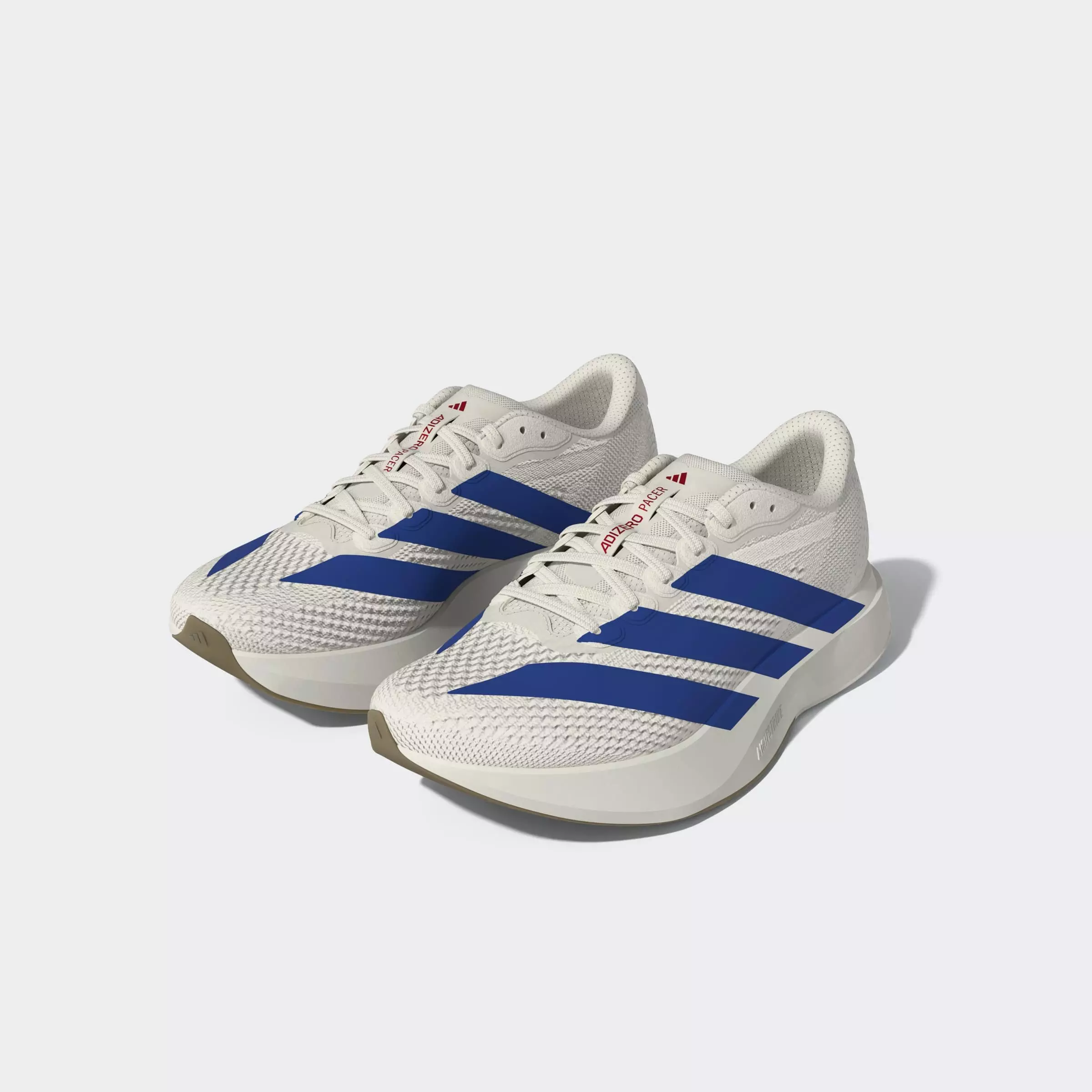 adidas Adizero Pacer "Core White/Team Royal Blue/Pure Ruby" Men's Running Shoe - WHITE/ROYAL/RUBY