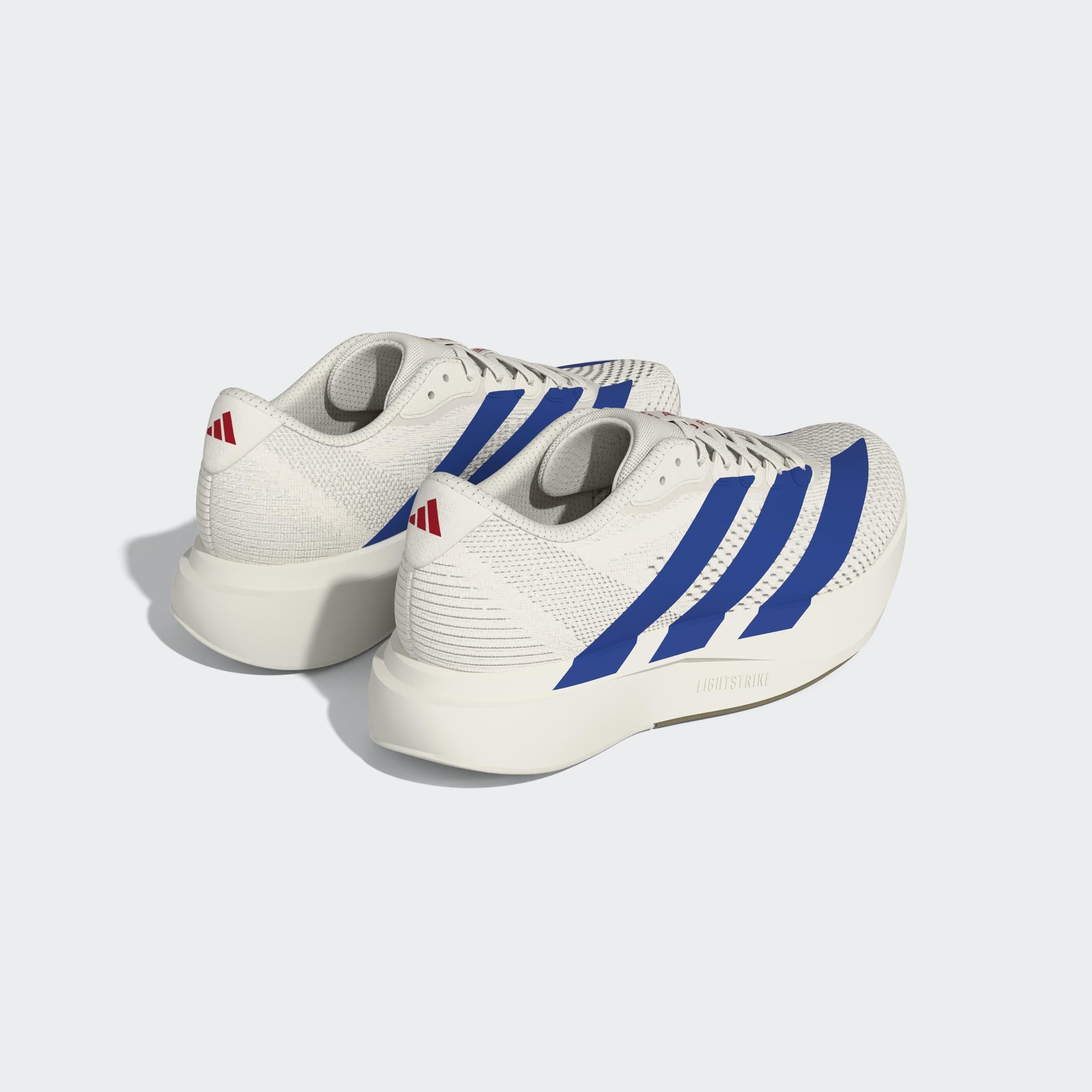 adidas Adizero Pacer "Core White/Team Royal Blue/Pure Ruby" Men's Running Shoe - WHITE/ROYAL/RUBY