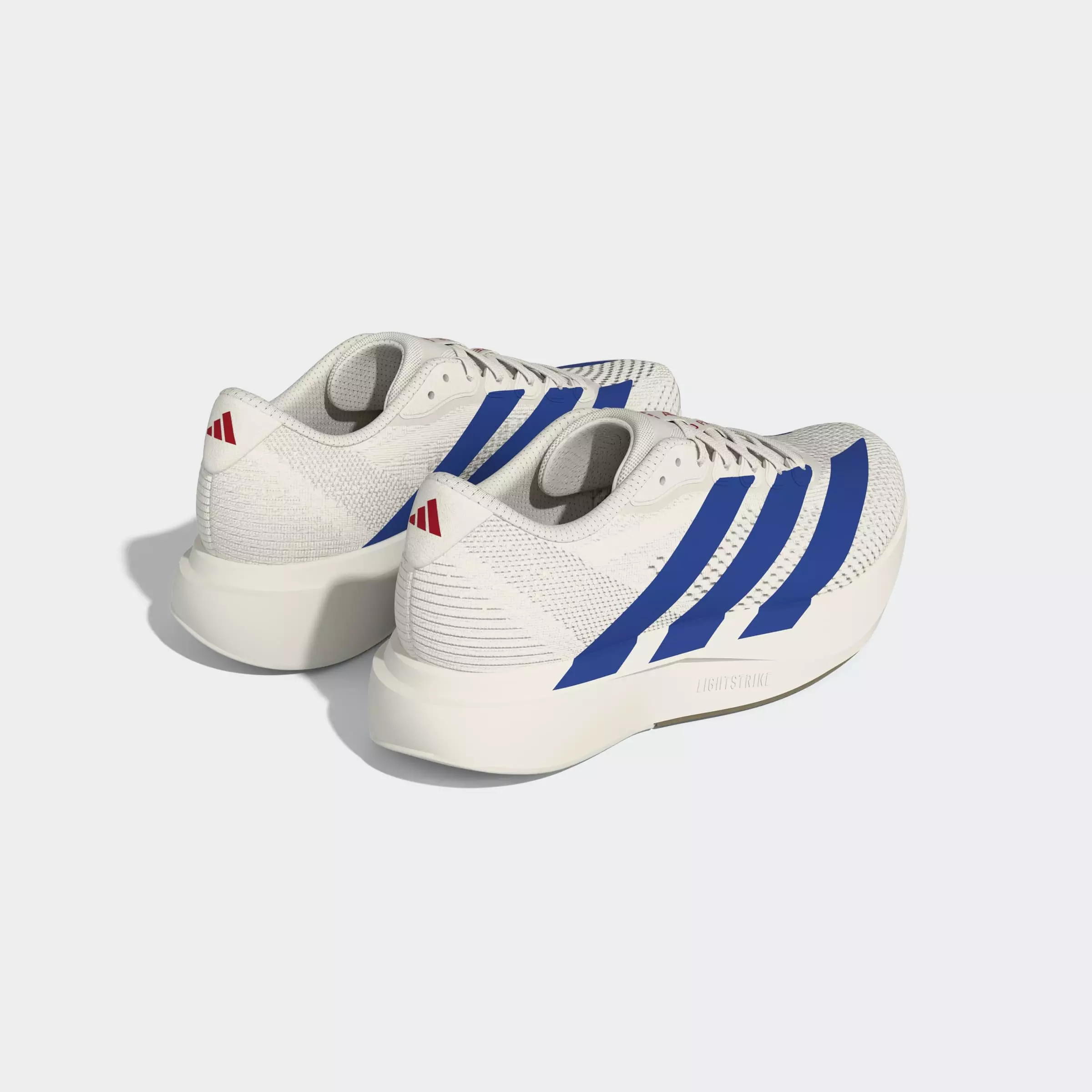 adidas Adizero Pacer "Core White/Team Royal Blue/Pure Ruby" Men's Running Shoe - WHITE/ROYAL/RUBY