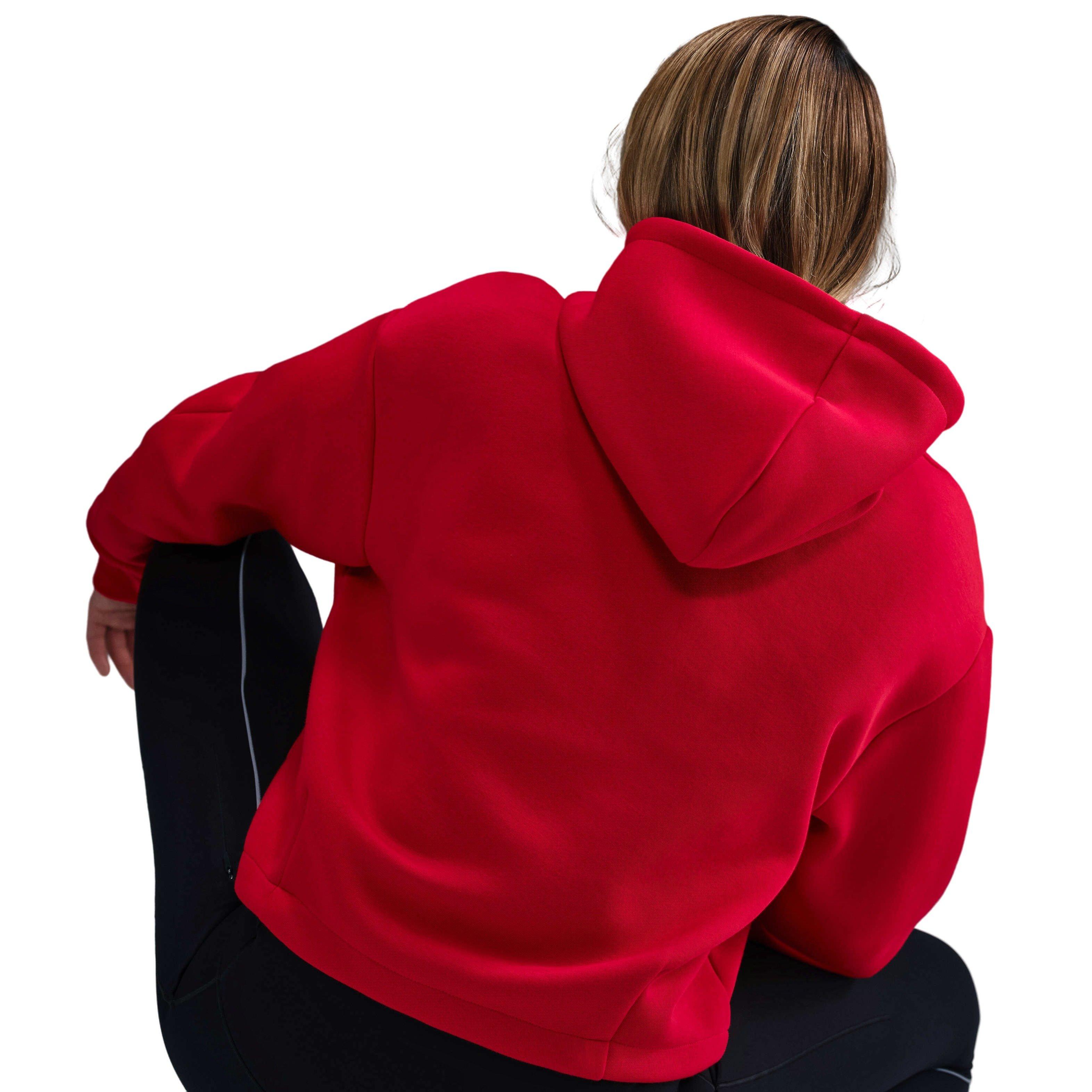 Nike Sportswear Tech Fleece Women's Red Oversized Hoodie