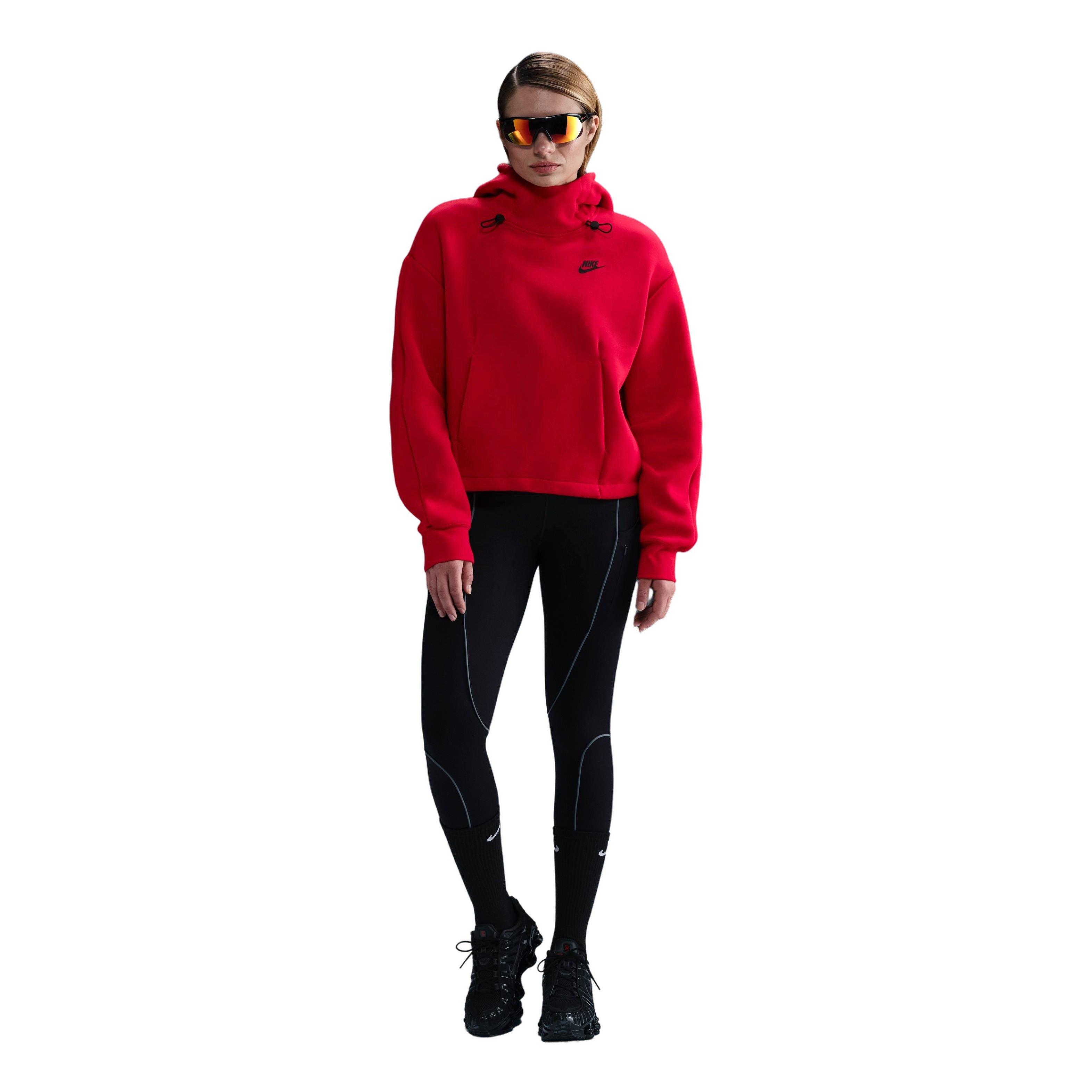 Nike Sportswear Tech Fleece Women's Red Oversized Hoodie