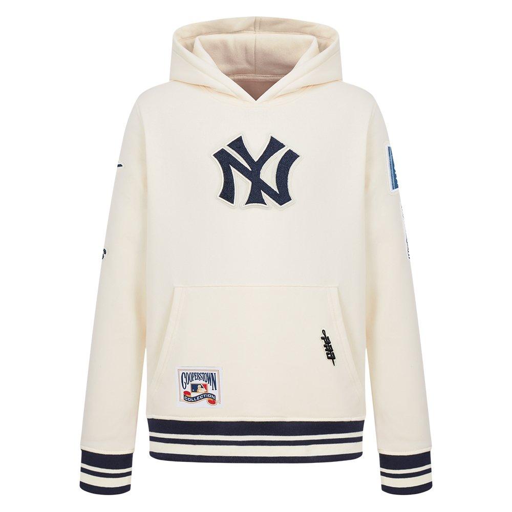 Pro Standard MLB New York Yankees Retro Classic Big Boys' Cream Rib Fleece PO Hoodie