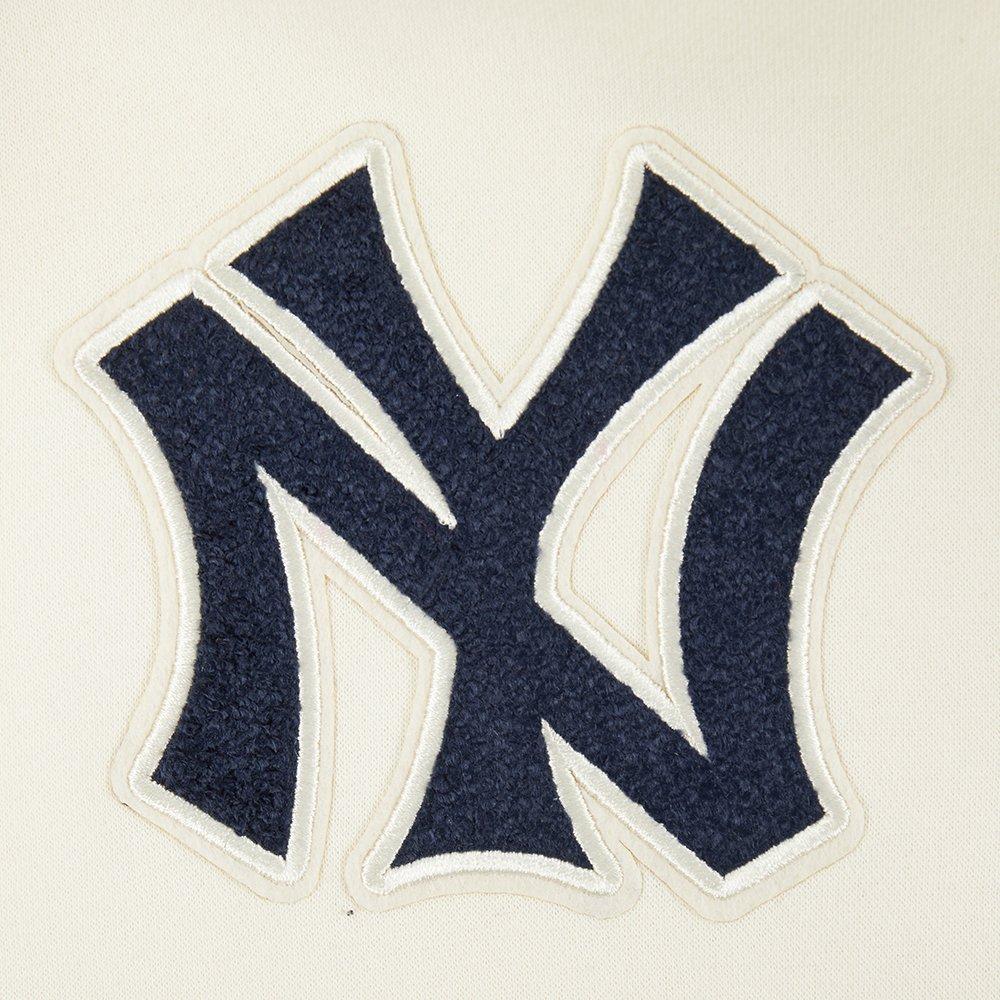 Pro Standard MLB New York Yankees Retro Classic Big Boys' Cream Rib Fleece PO Hoodie