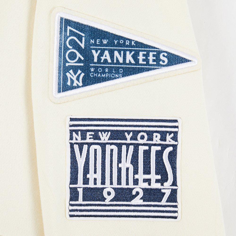 Pro Standard Big Boys' MLB New York Yankees Retro Classic Rib Fleece Po Hoodie - Cream - CREAM Thumbnail View 6
