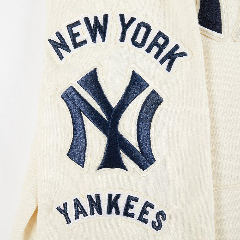 Pro Standard Big Boys' MLB New York Yankees Retro Classic Rib Fleece Po Hoodie - Cream - CREAM Thumbnail View 7