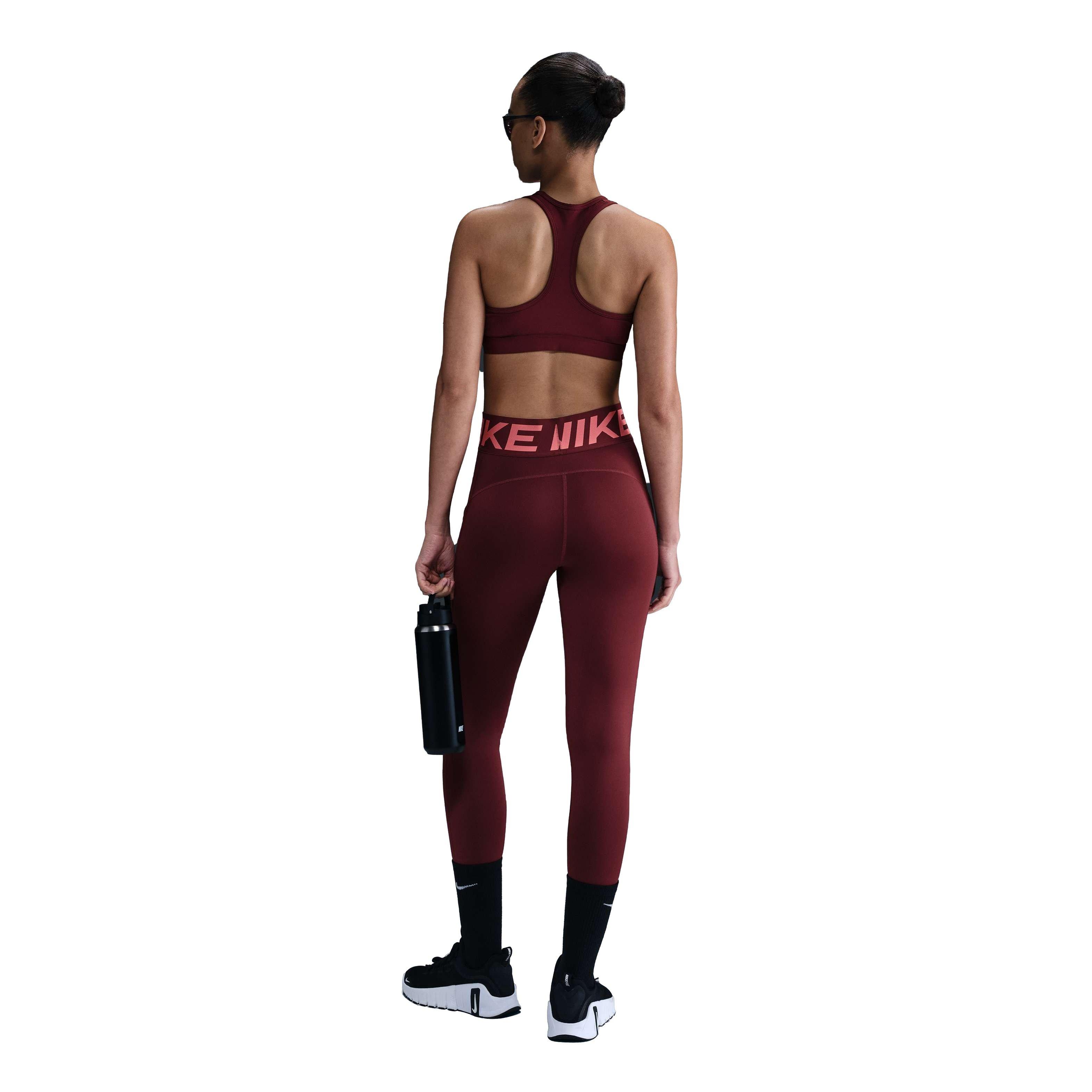 Nike Women's Pro Sculpt High-Waisted 7/8 Leggings with Pockets - Red - RED Thumbnail View 2