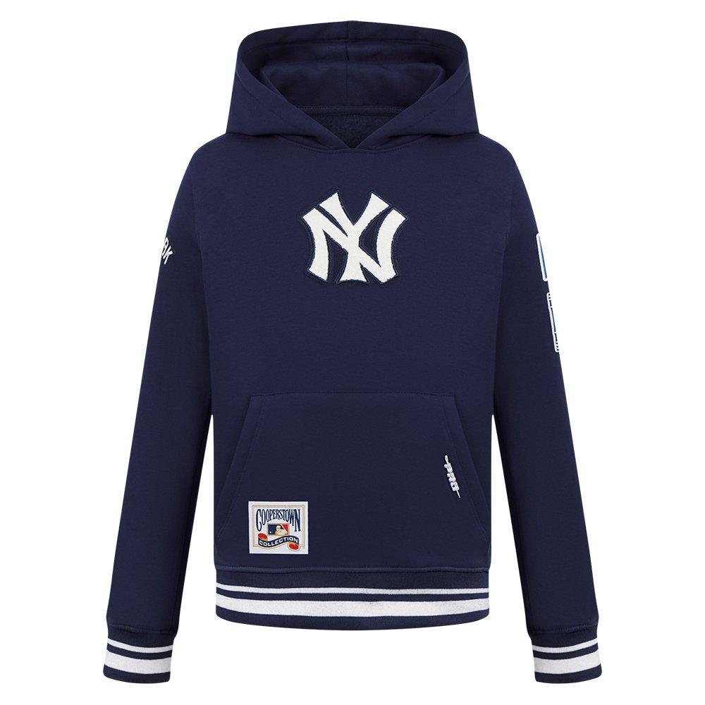 Pro Standard MLB New York Yankees Retro Classic Big Boys' Navy Rib Fleece PO Hoodie