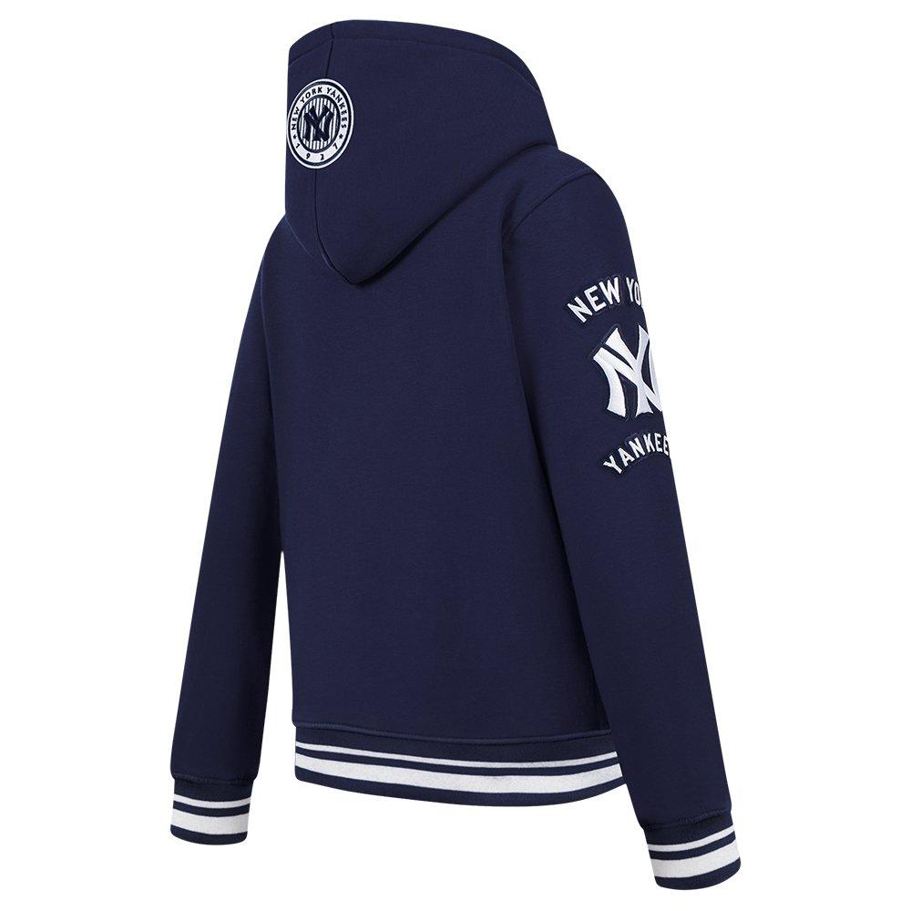 Pro Standard Big Boys' MLB New York Yankees Retro Classic Fleece Rib PO Hoodie -Navy - NAVY Thumbnail View 4