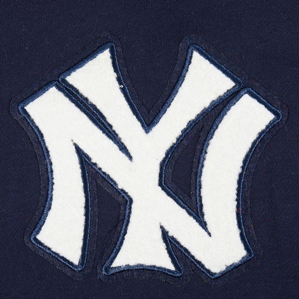 Pro Standard Big Boys' MLB New York Yankees Retro Classic Fleece Rib PO Hoodie - Navy - NAVY Thumbnail View 5