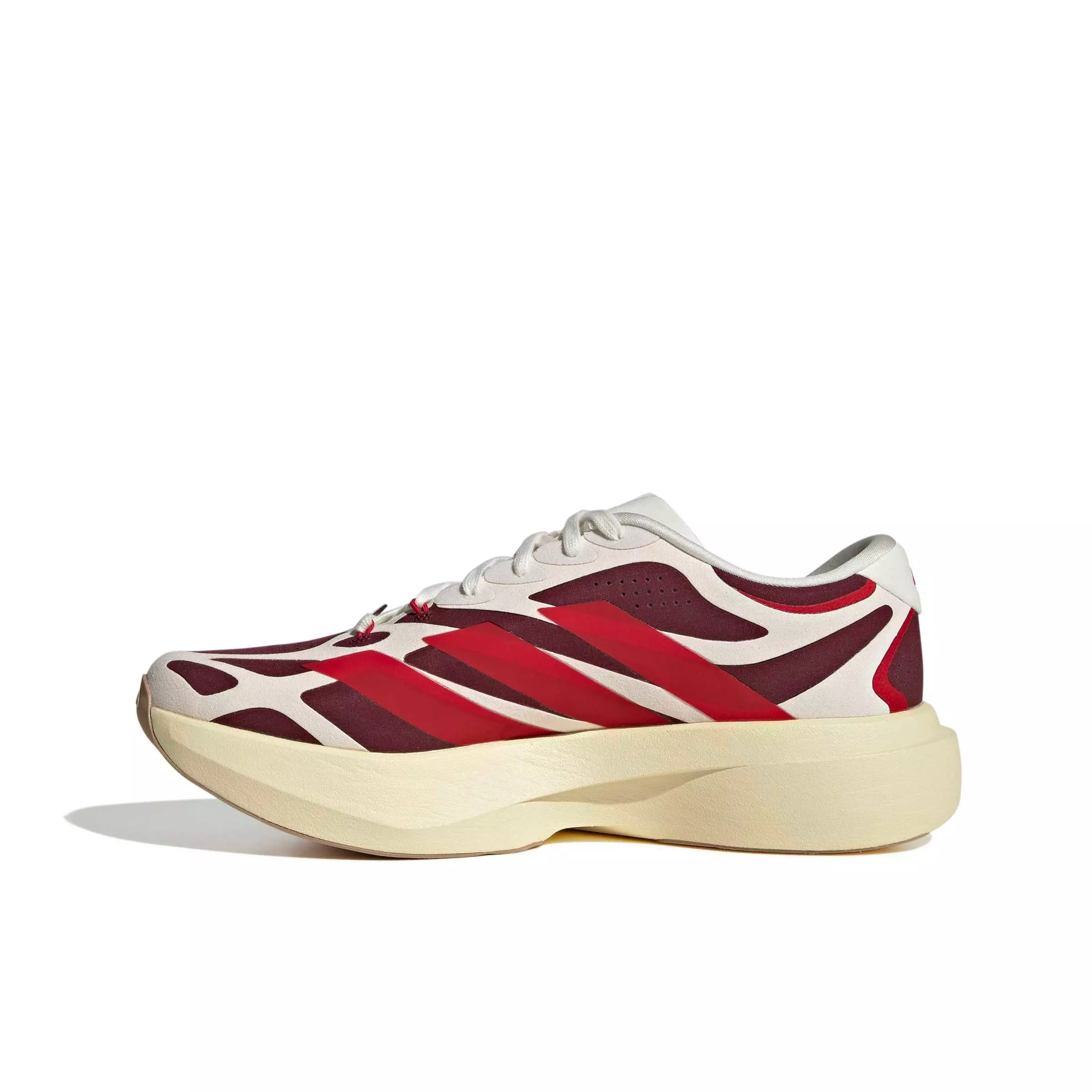 adidas Adizero EVO SL EXO Suede "Off White/Better Scarlet/Maroon" Men's Running Shoe - OFF WHITE/SCARLET/MAROON