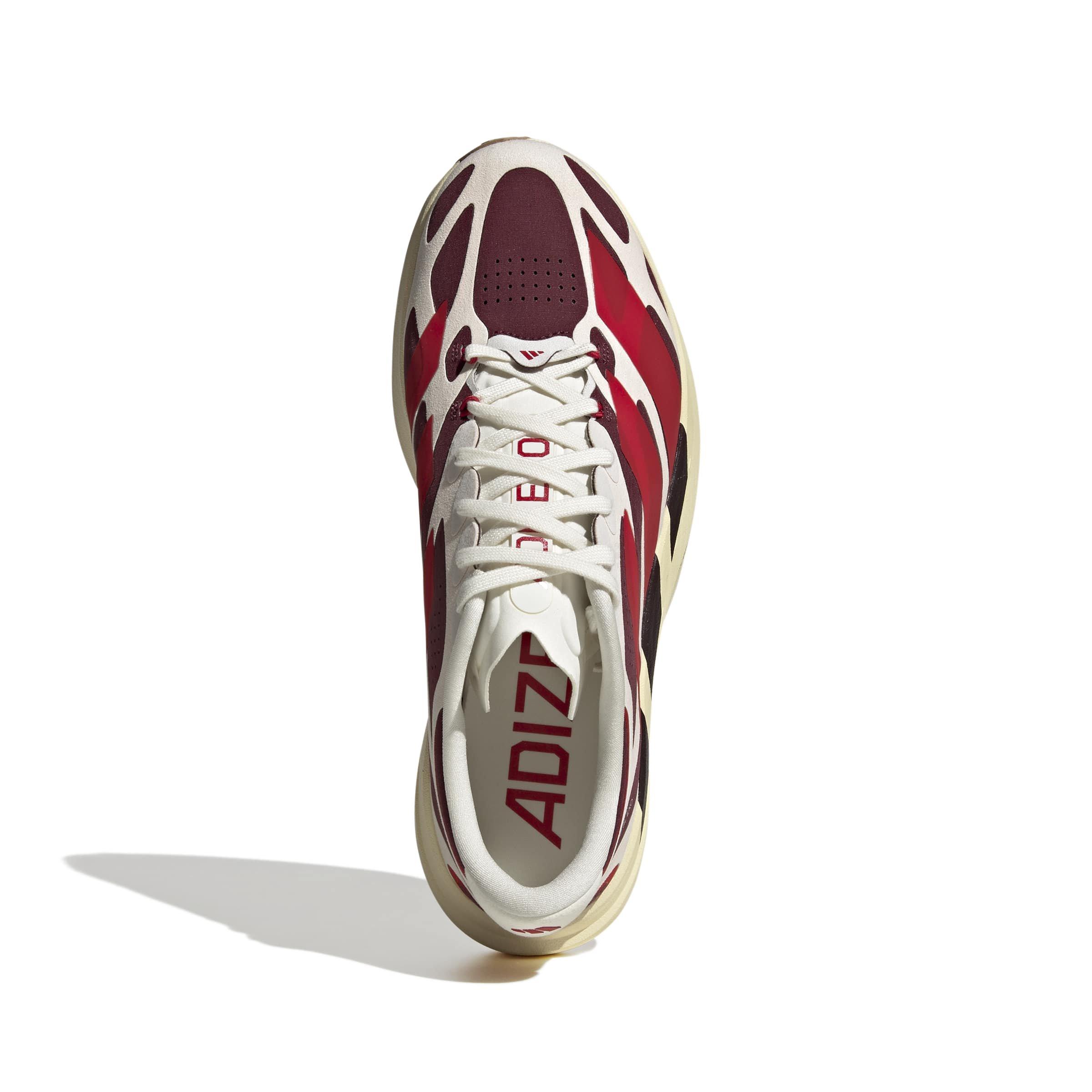 adidas Adizero EVO SL EXO Suede "Off White/Better Scarlet/Maroon" Men's Running Shoe - OFF WHITE/SCARLET/MAROON