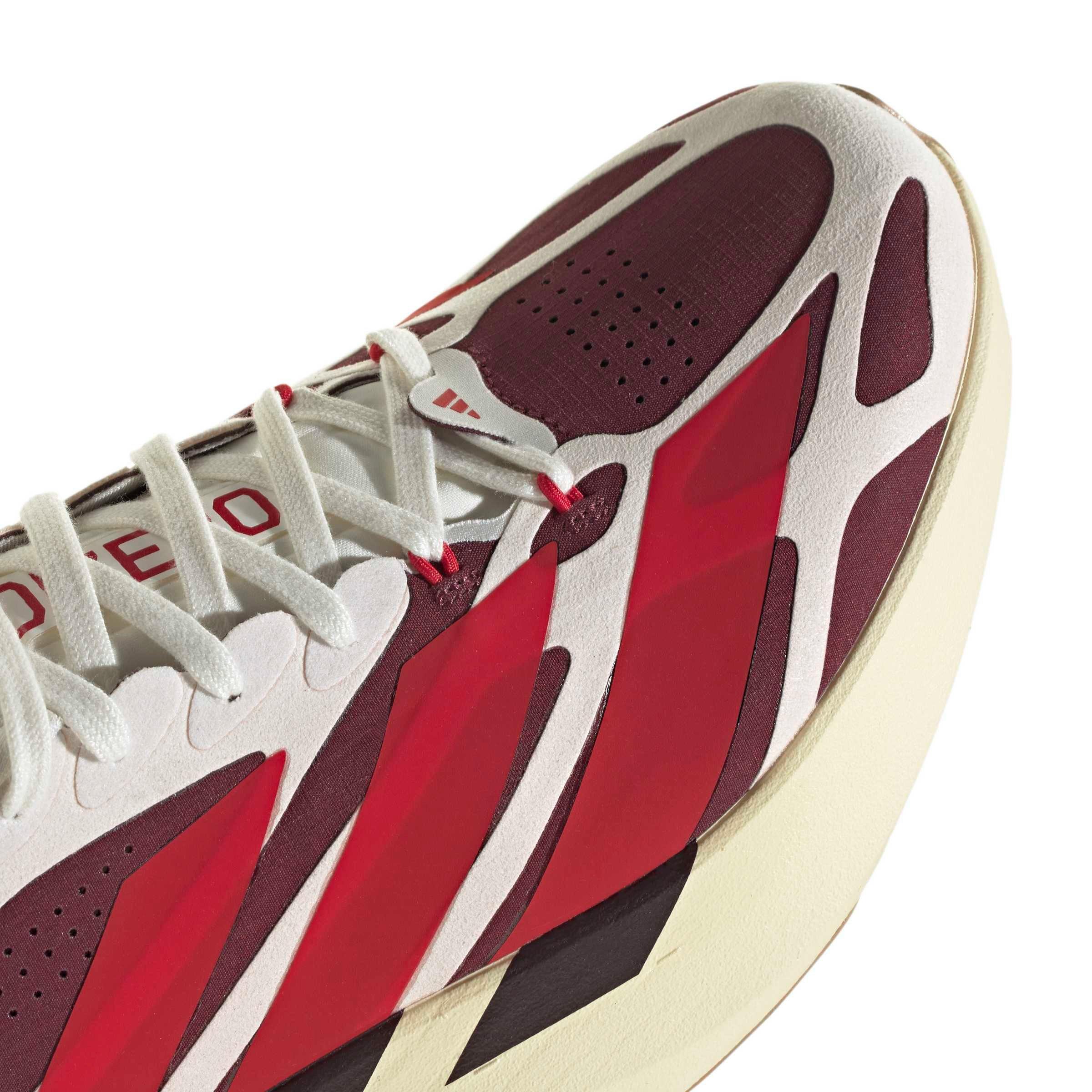 adidas Adizero EVO SL EXO Suede "Off White/Better Scarlet/Maroon" Men's Running Shoe - OFF WHITE/SCARLET/MAROON