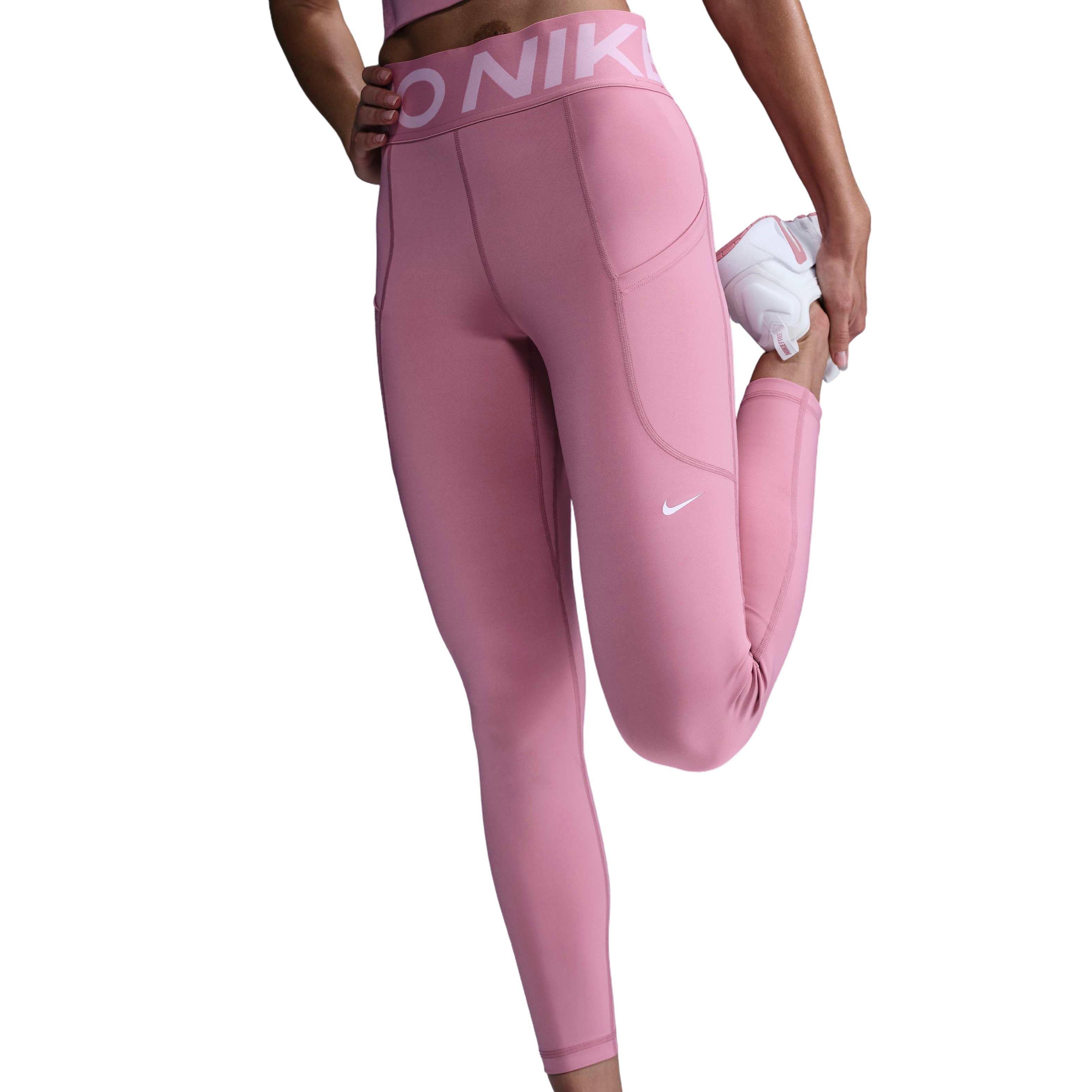 Nike Women's Pro Sculpt High-Waisted 7/8 Leggings with Pockets - Pink - PINK