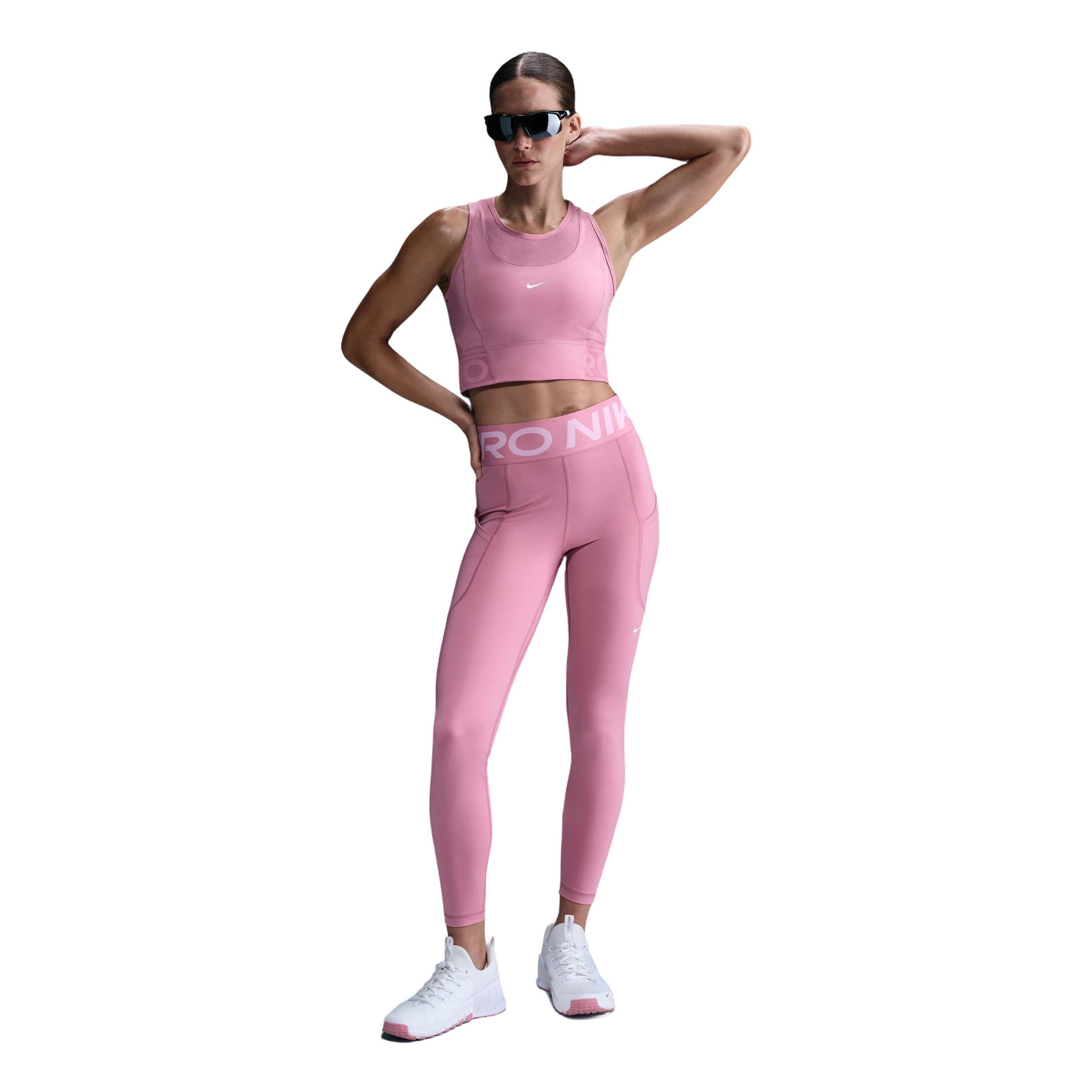 Nike Pro Sculpt Women's Pink High-Waisted 7/8 Leggings with Pockets