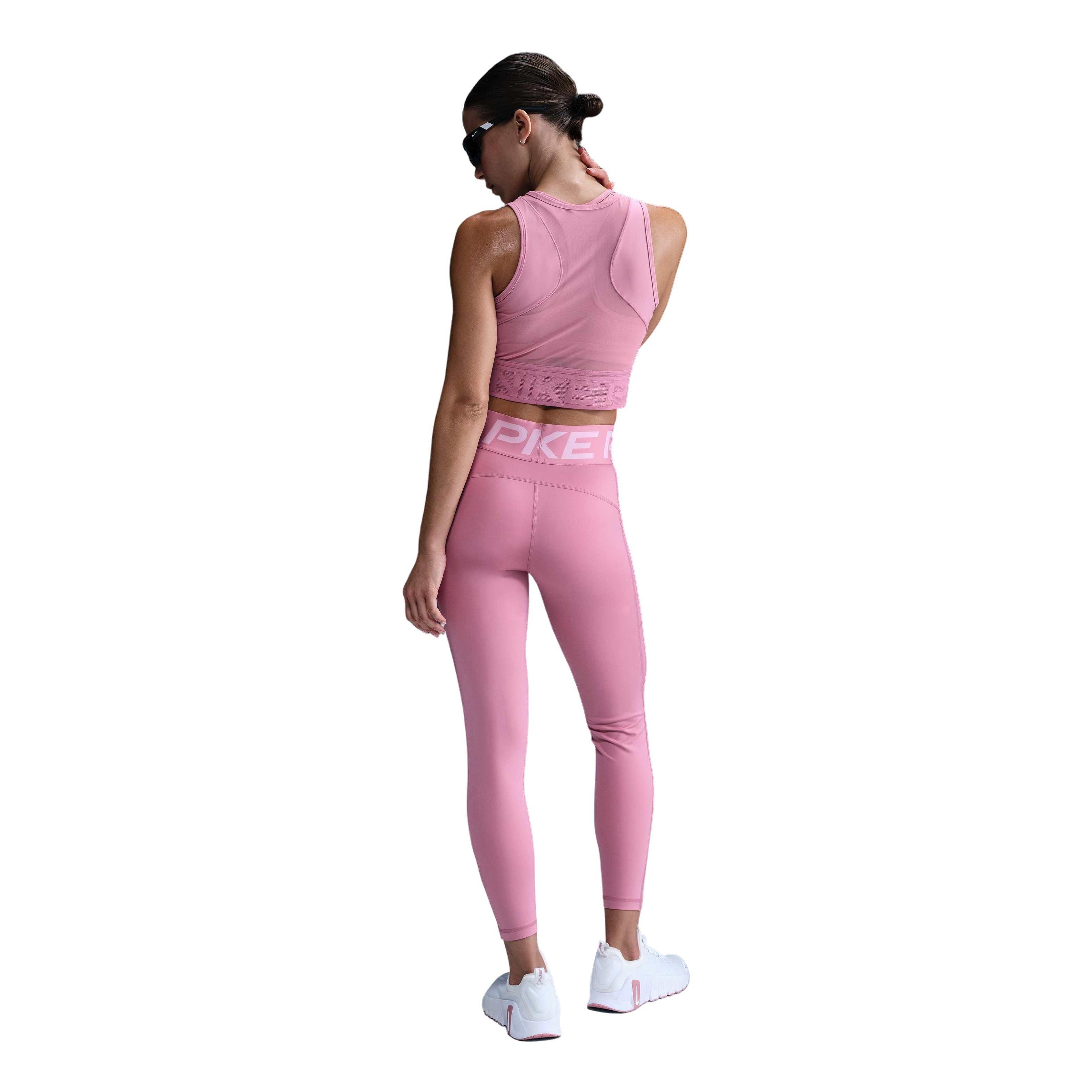Nike Pro Sculpt Women's Pink High-Waisted 7/8 Leggings with Pockets