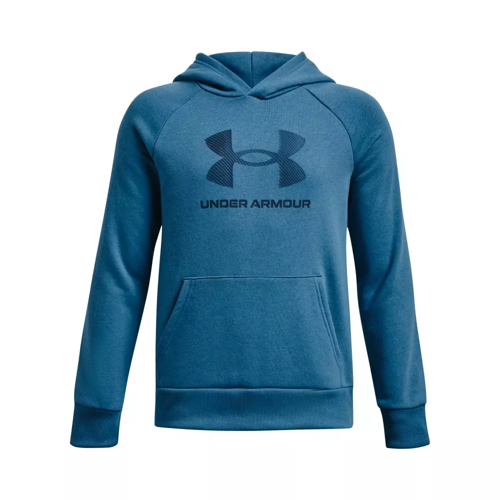 Under Armour Big Boys' Rival Fleece Big Logo Print Fill Hoodie - Blue - BLUE