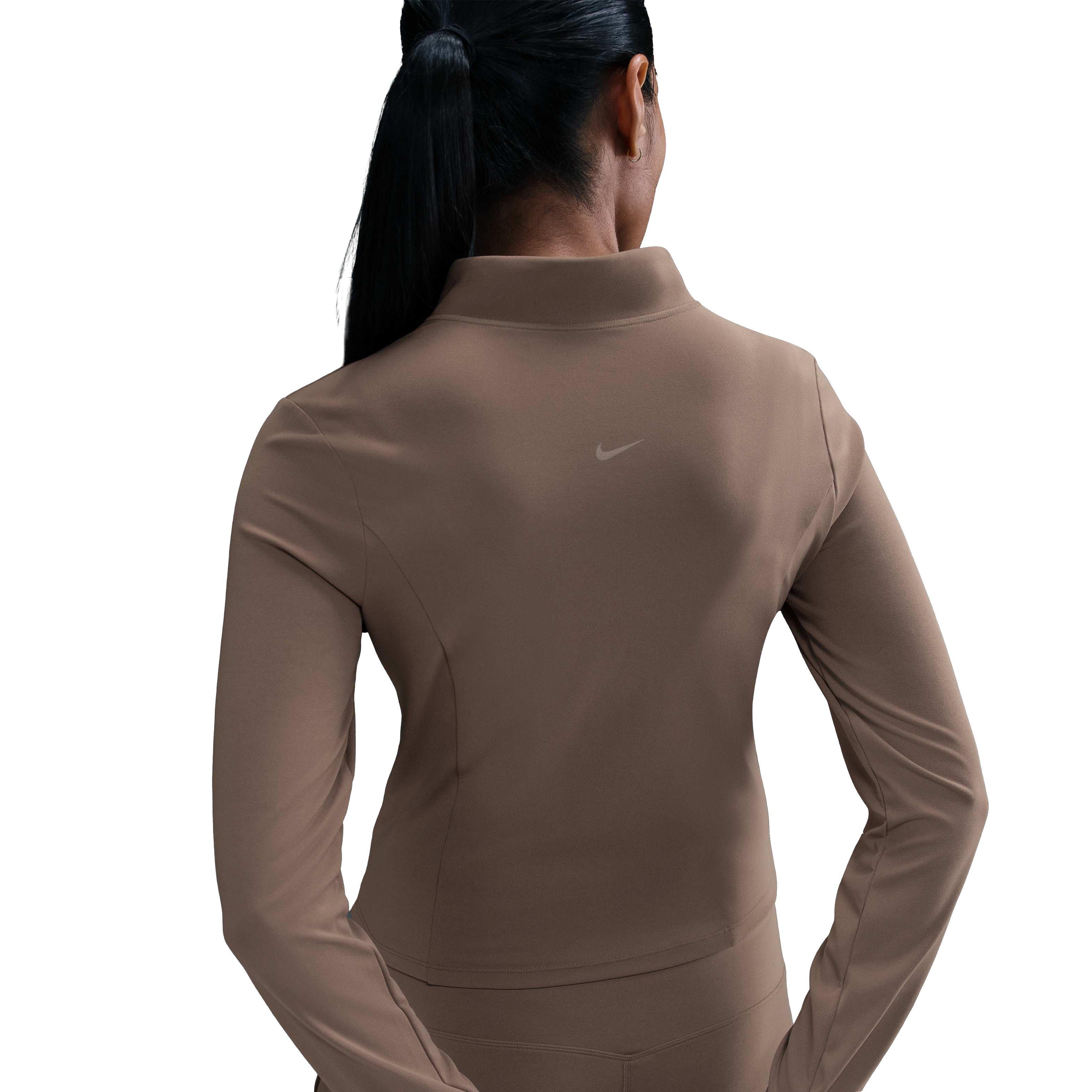 Nike Zenvy Dri-FIT Full-Zip Long-Sleeve Women's Brown Top