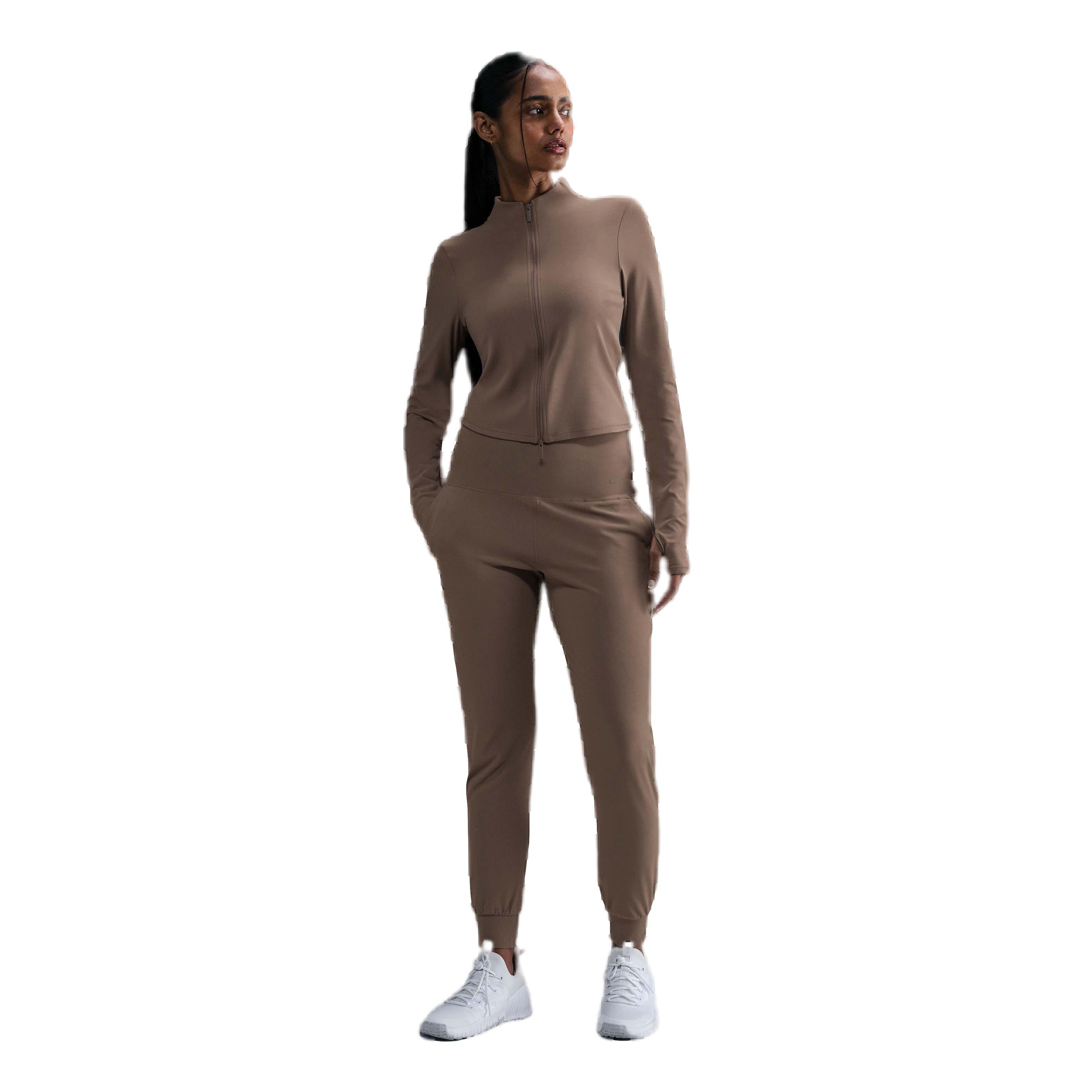 Nike Zenvy Dri-FIT Full-Zip Long-Sleeve Women's Brown Top