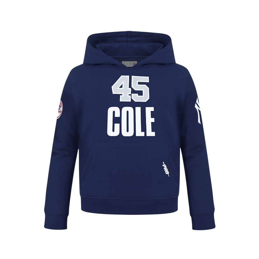 Pro Standard MLB New York Yankees Gerrit Cole #45 Classic Big Boys' Navy Fleece PO Hoodie