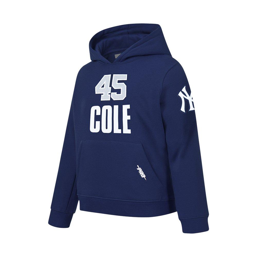 Pro Standard MLB New York Yankees Gerrit Cole #45 Classic Big Boys' Navy Fleece PO Hoodie