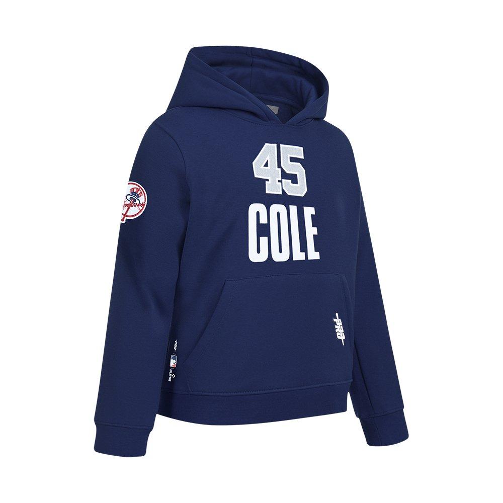 Pro Standard MLB New York Yankees Gerrit Cole #45 Classic Big Boys' Navy Fleece PO Hoodie
