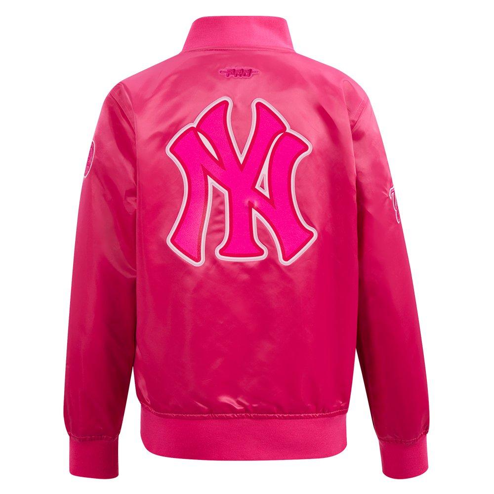 Pro Standard MLB New York Yankees Triple Pink Big Girls' Satin Jacket
