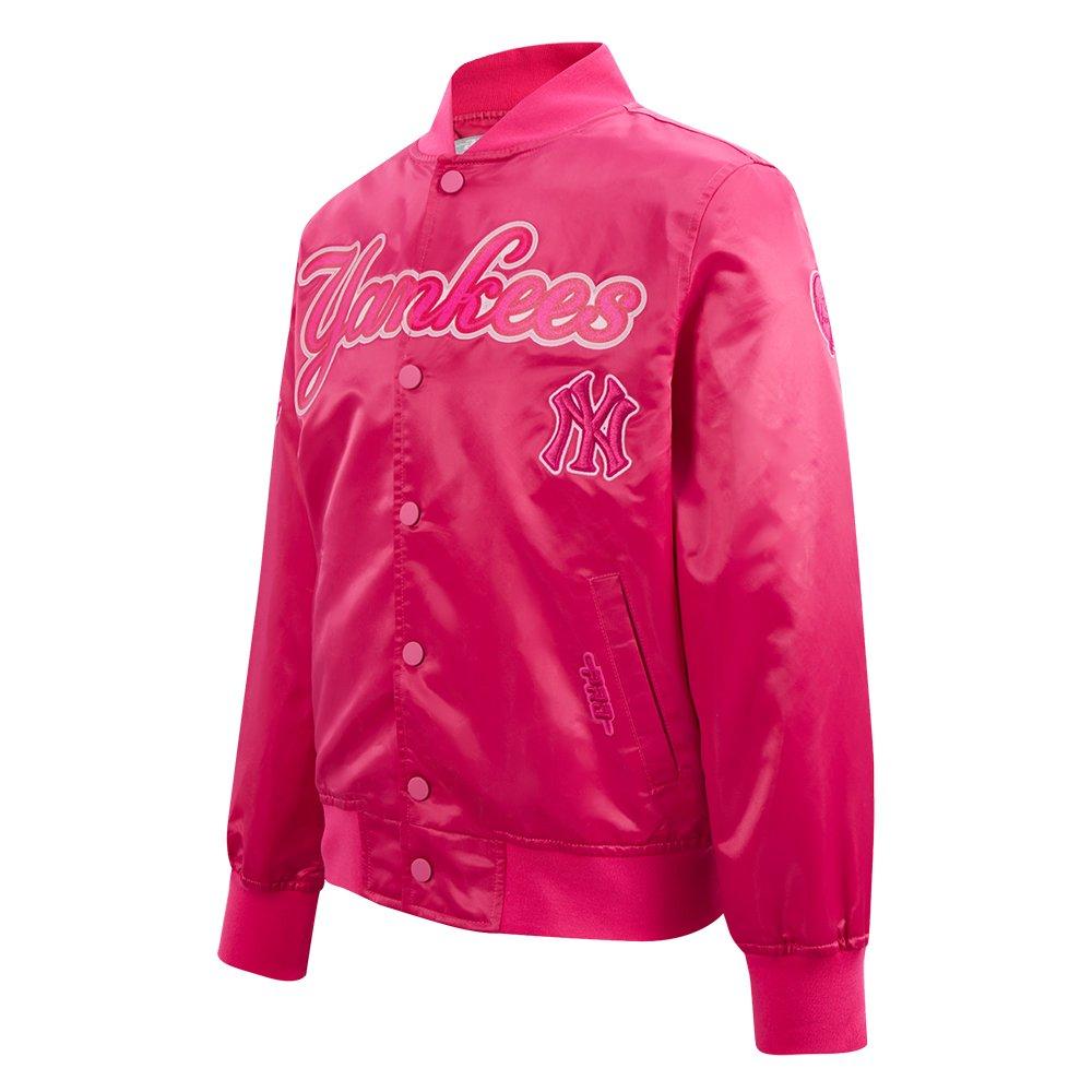 Pro Standard MLB New York Yankees Triple Pink Big Girls' Satin Jacket