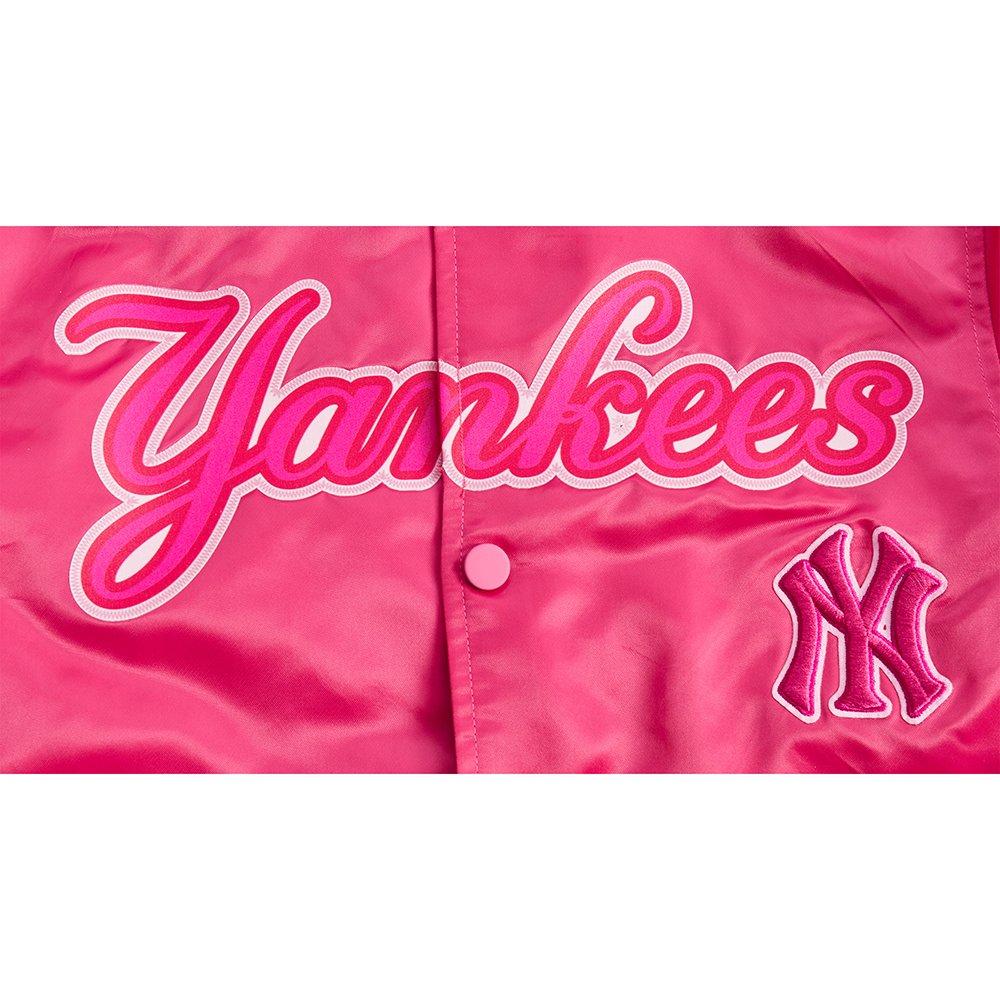 Pro Standard MLB New York Yankees Triple Pink Big Girls' Satin Jacket