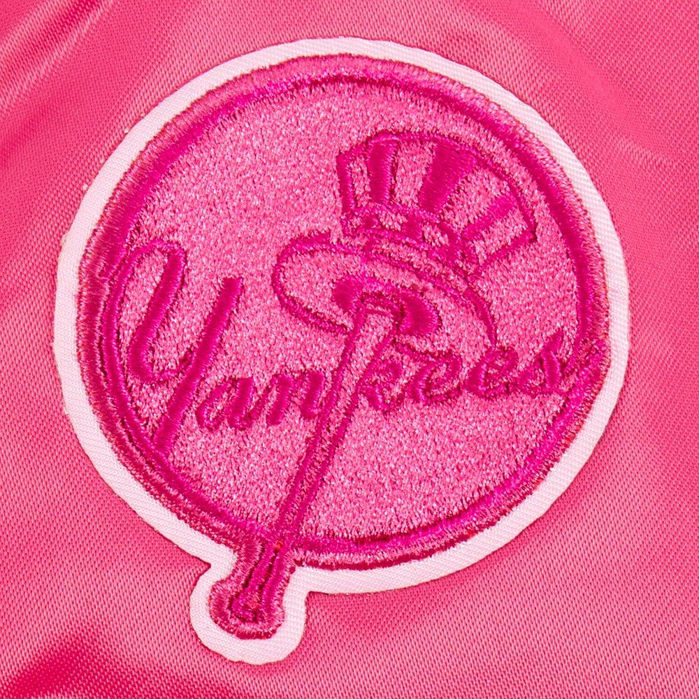 Pro Standard MLB New York Yankees Triple Pink Big Girls' Satin Jacket