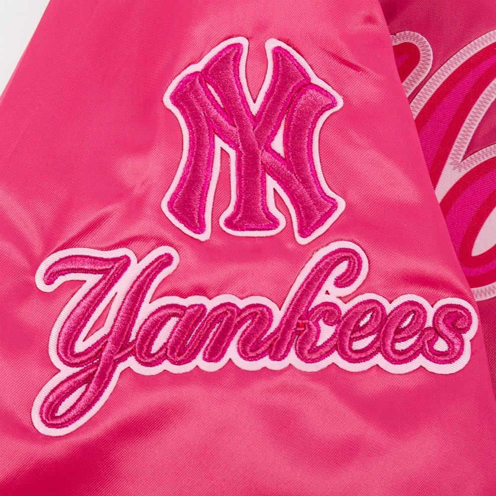 Pro Standard MLB New York Yankees Triple Pink Big Girls' Satin Jacket