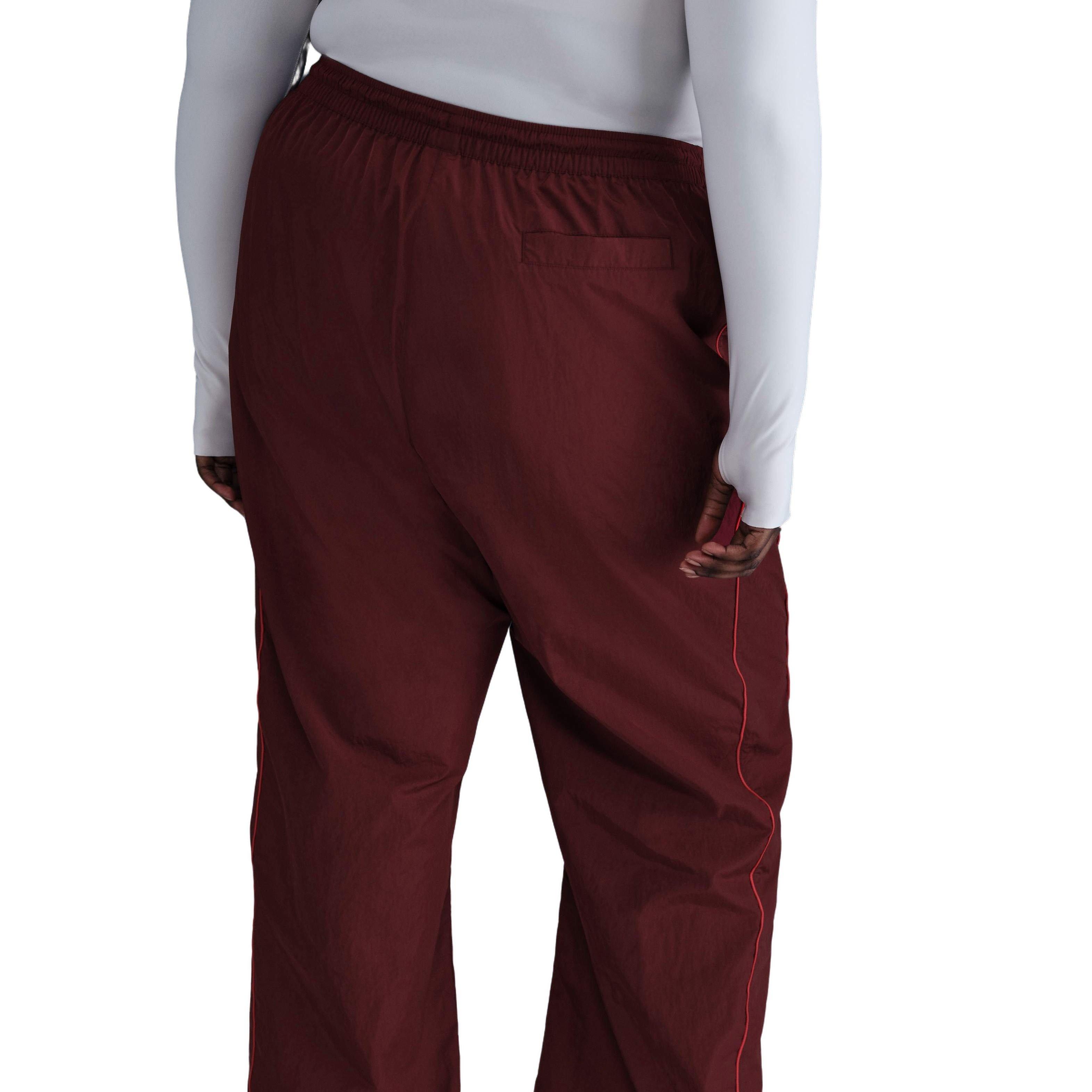 Nike Women's Windrunner High-Waisted Open-Hem Woven Pants - Red - RED Thumbnail View 2