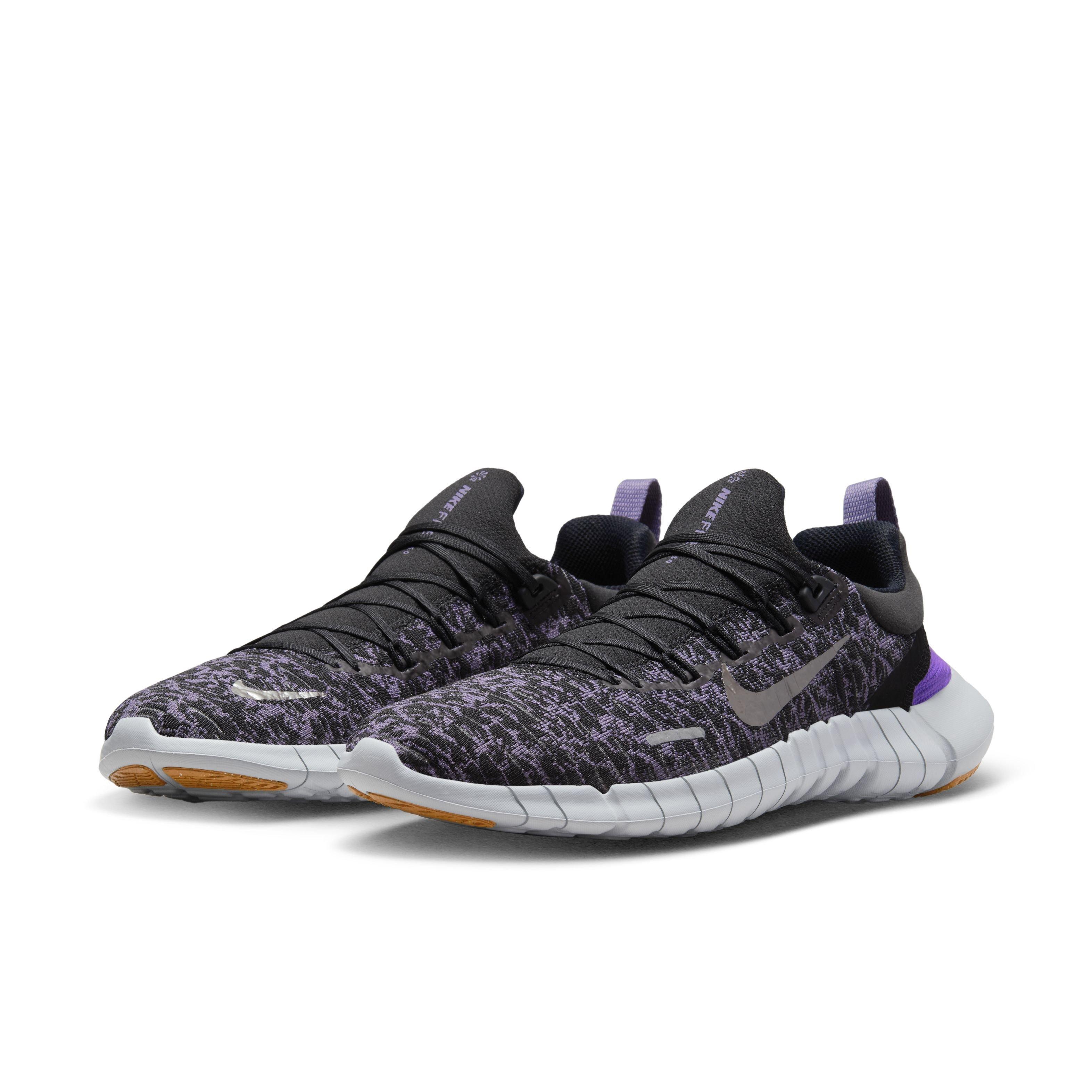 Nike free run shop black and purple