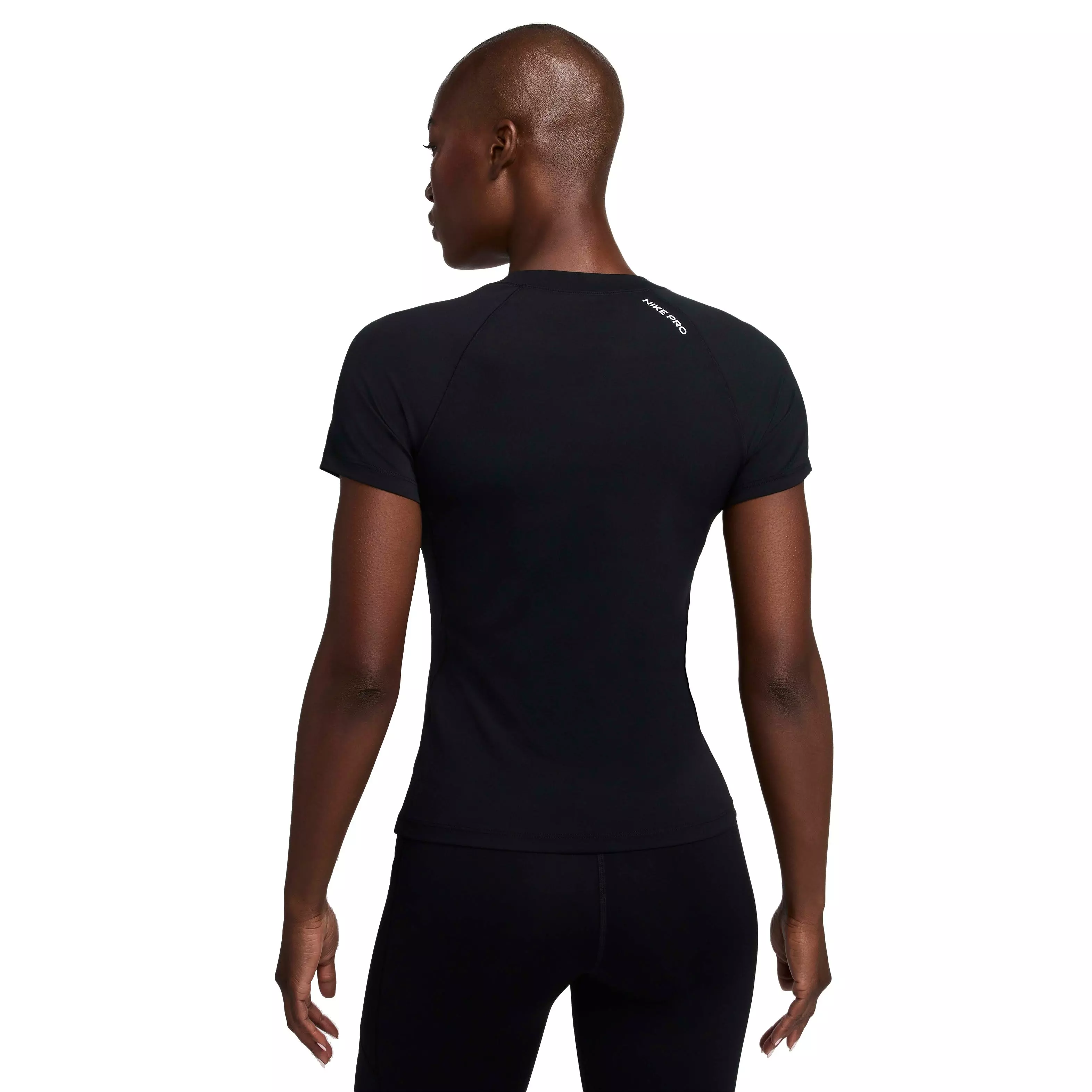 Nike Women's Pro Dri-FIT Short-Sleeve Top - Black - BLACK