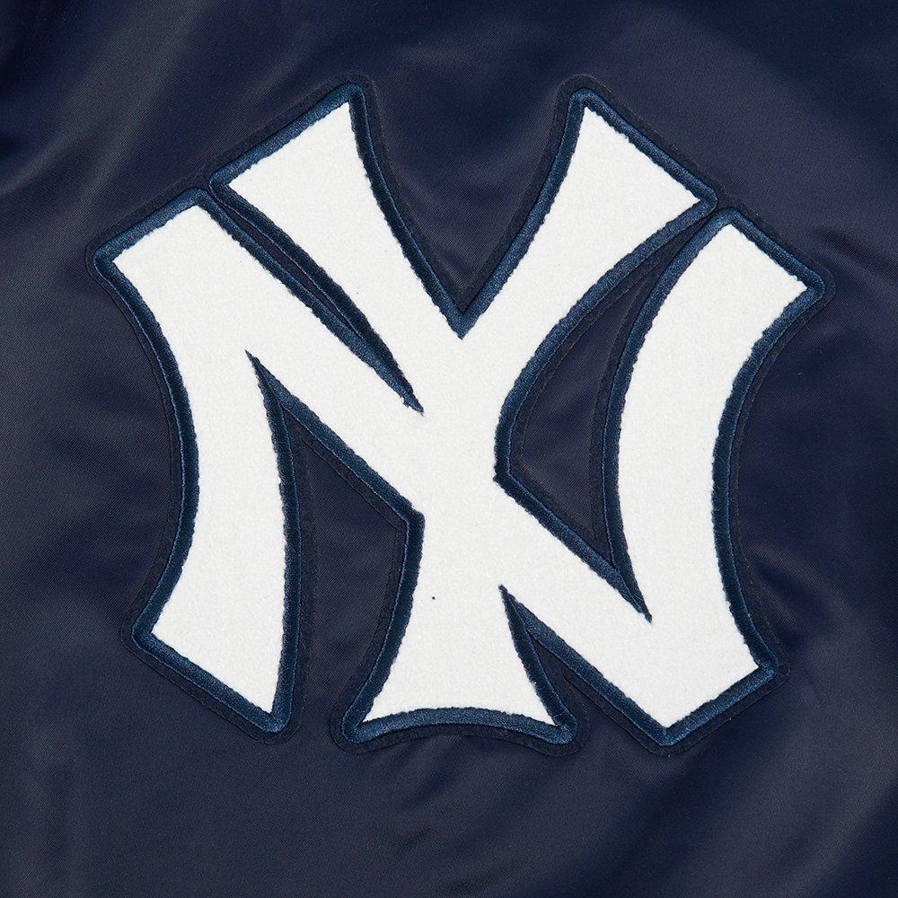 Pro Standard MLB New York Yankees Retro Classic Big Boys' Navy Rib Satin Jacket