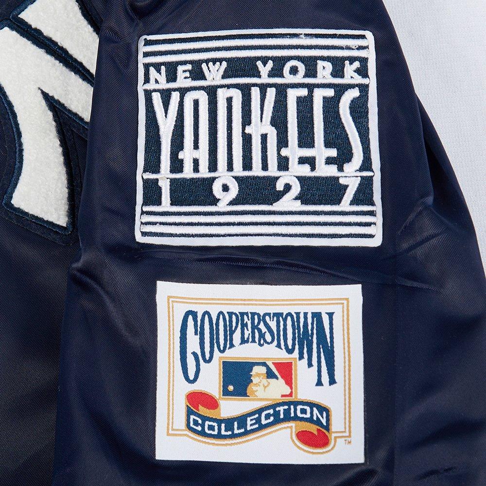 Pro Standard MLB New York Yankees Retro Classic Big Boys' Navy Rib Satin Jacket