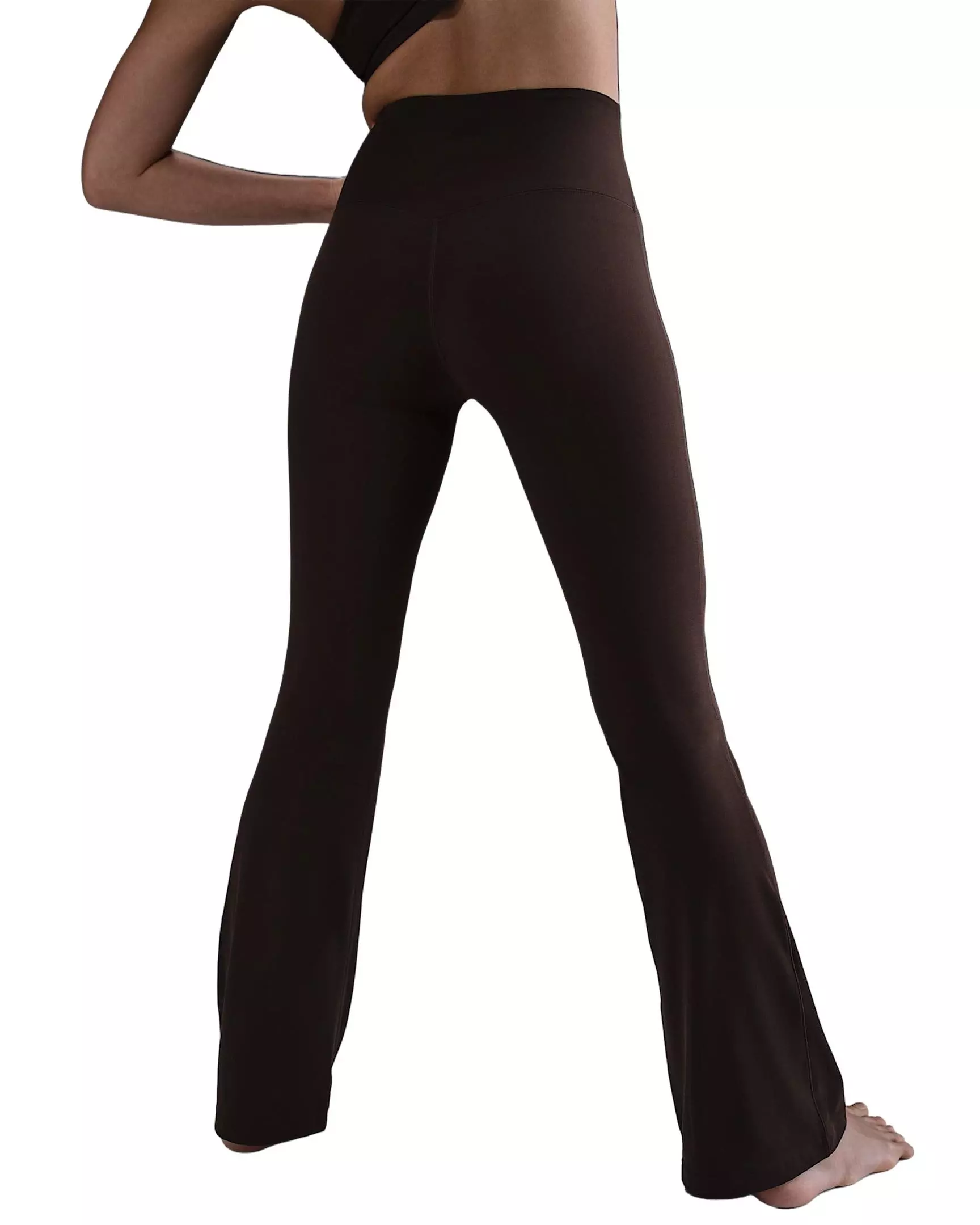 Nike Women's Zenvy High-Waisted Flared Leggings - Brown - BROWN