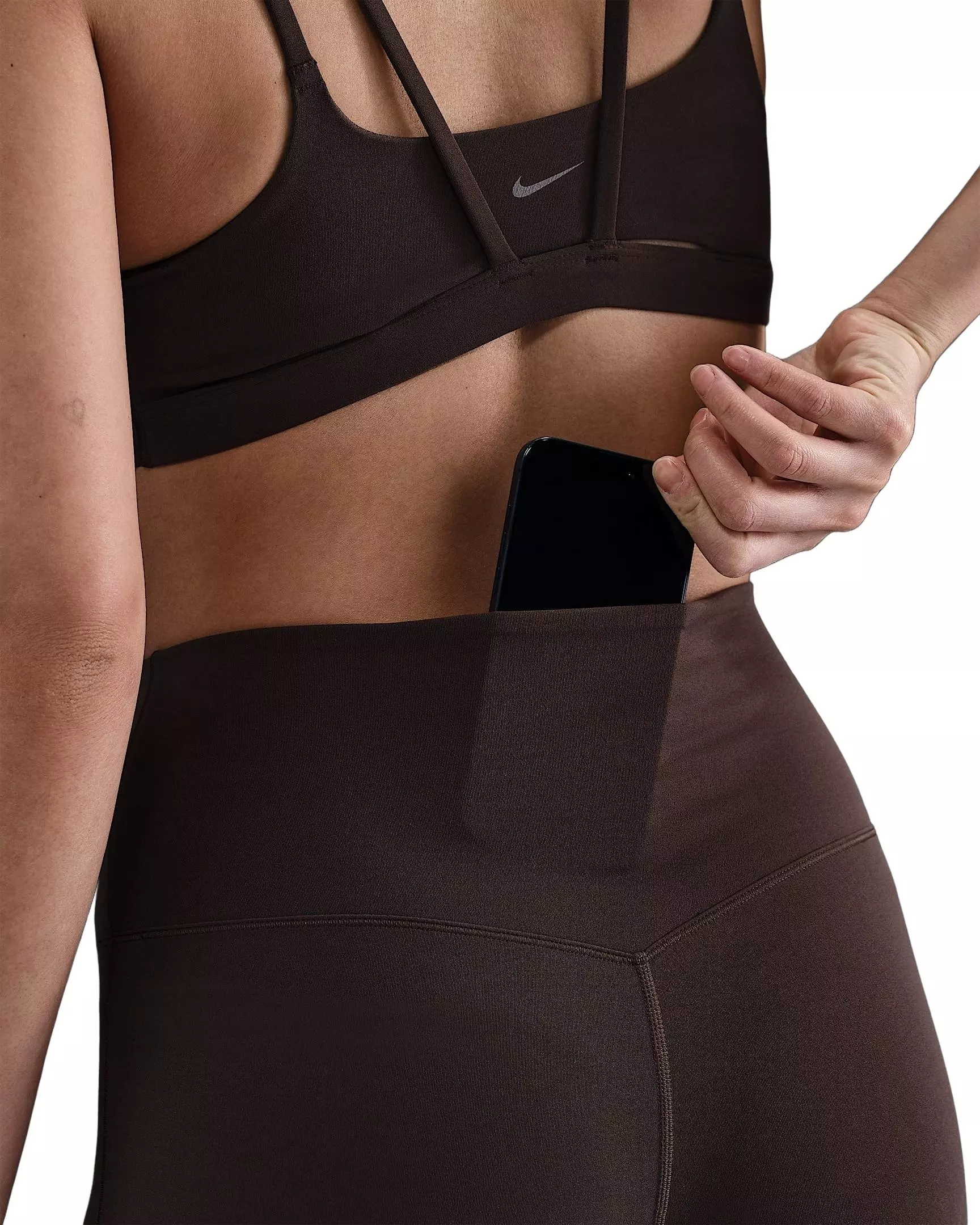 Nike Women's Zenvy High-Waisted Flared Leggings - Brown - BROWN