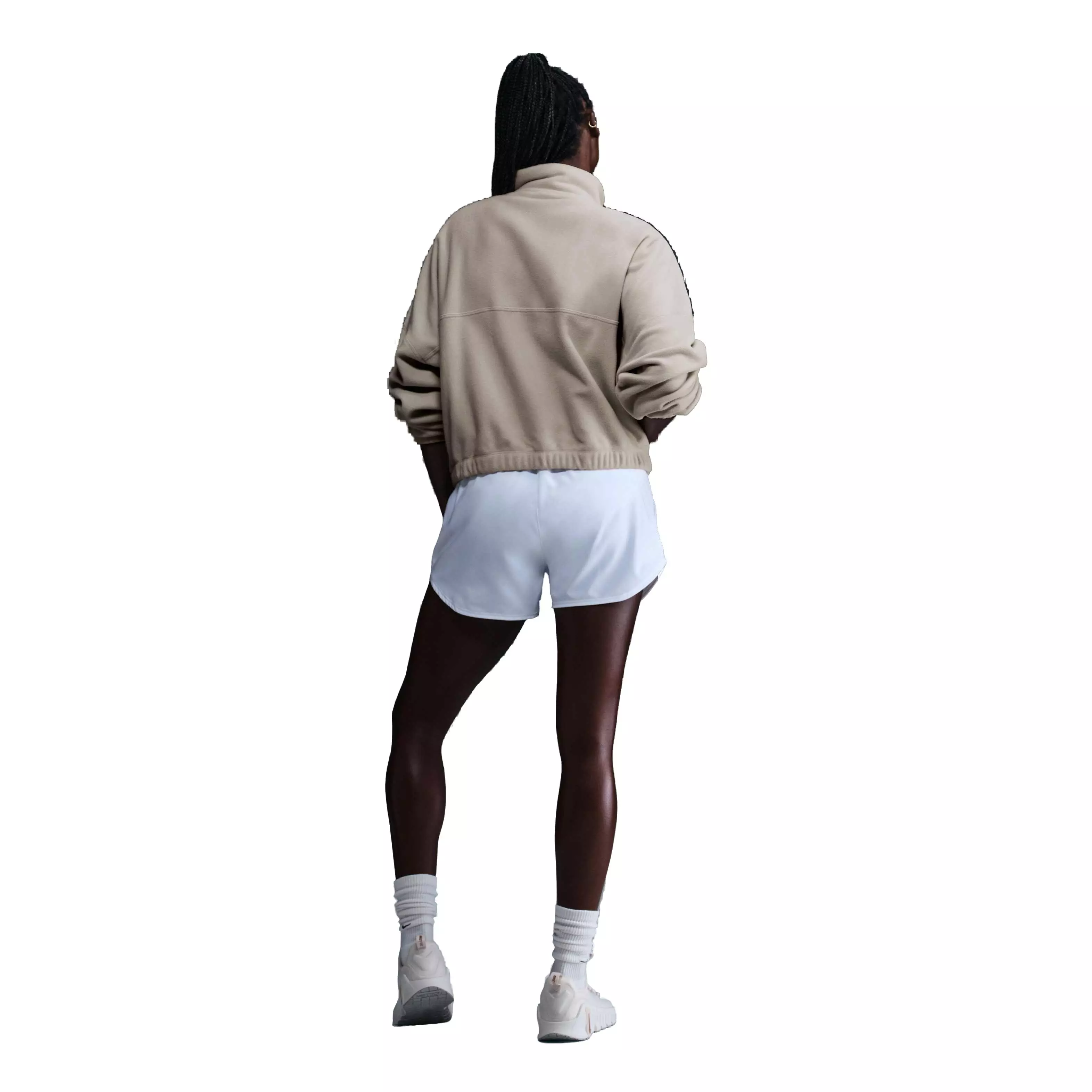 Nike Women's One Therma-FIT Oversized 1/2-Zip Fleece Top - Brown - BROWN